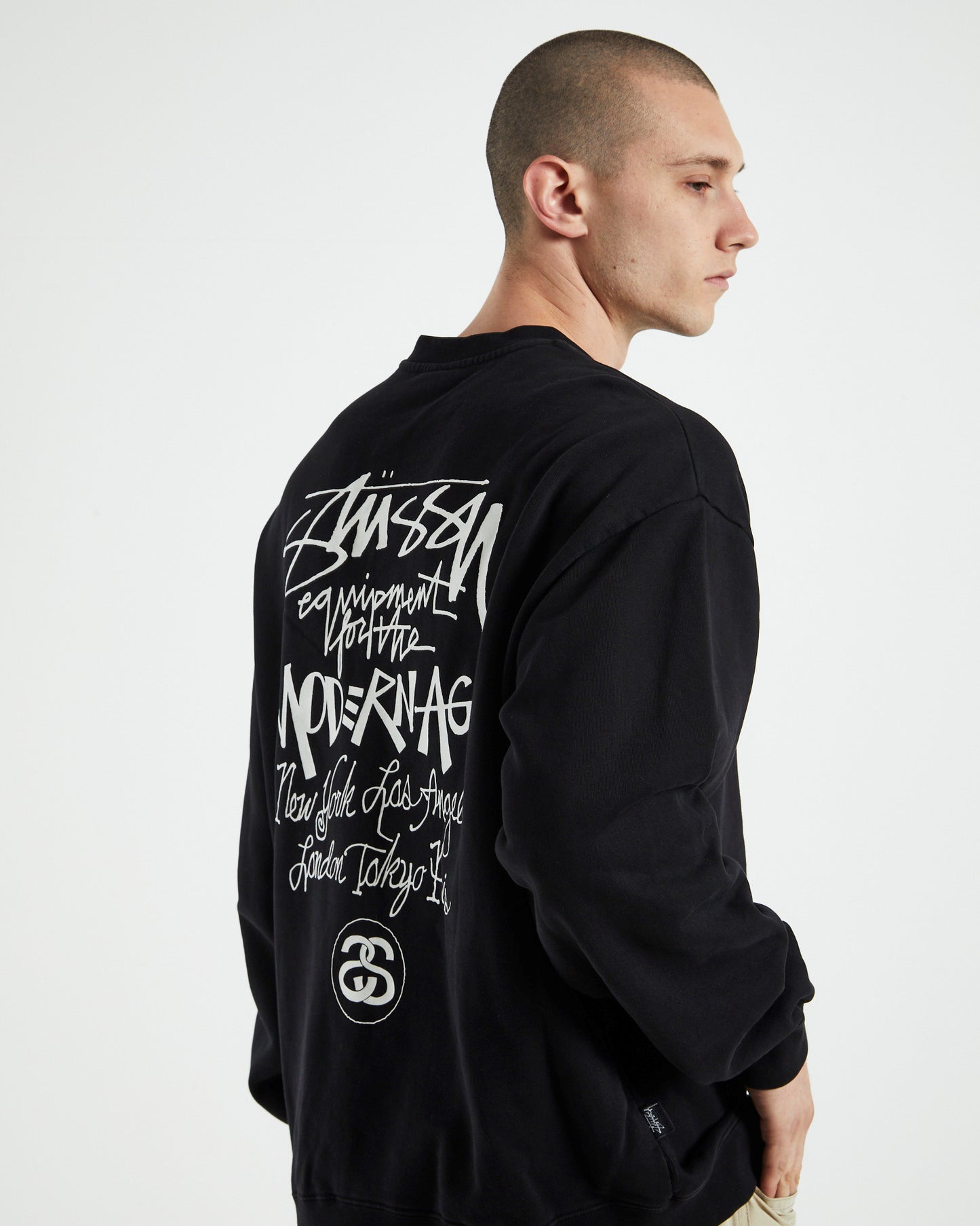 Modern Age 50-50 Crew Neck Jumper Black