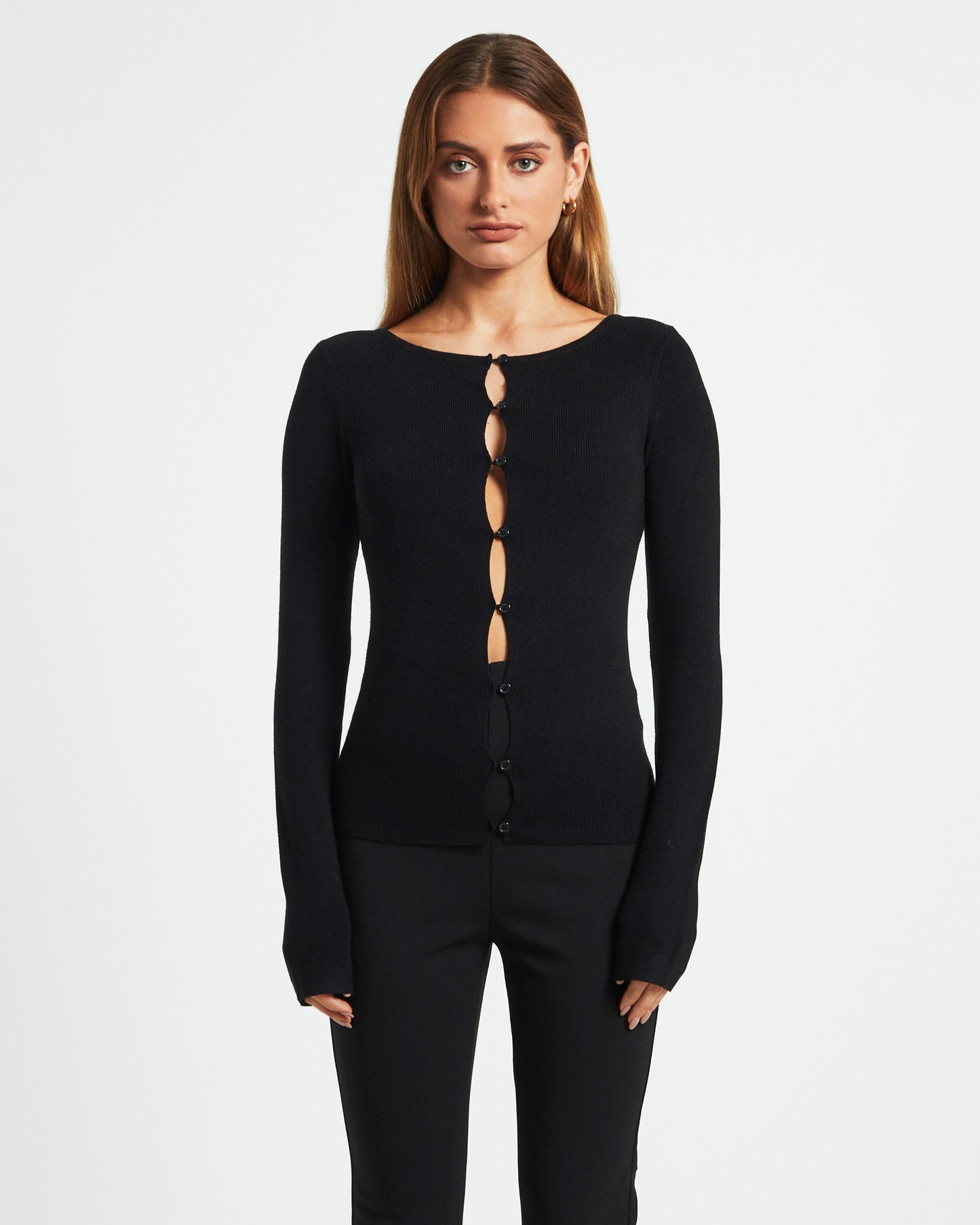 Etta Long Sleeve Top Black
