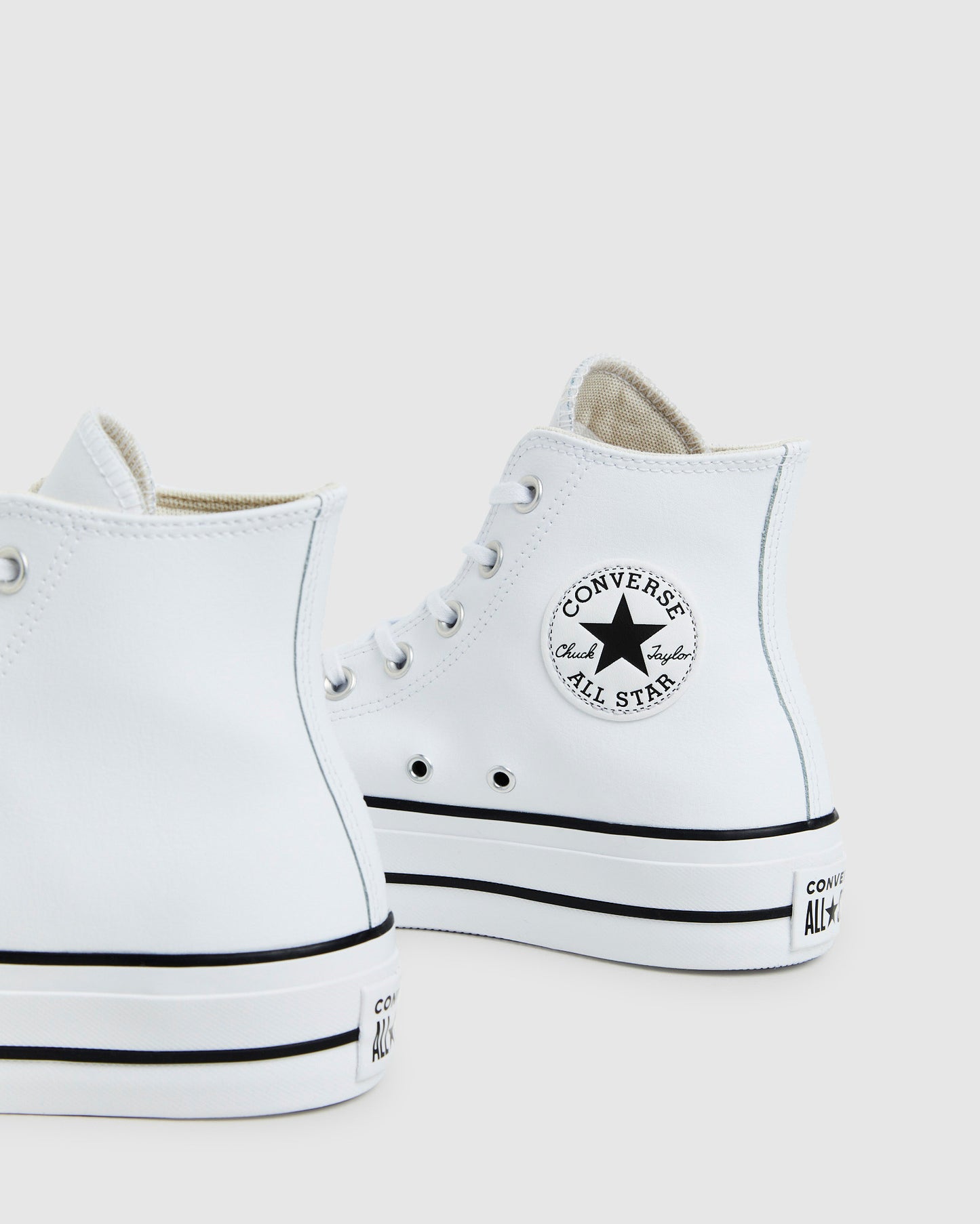 Chuck Taylor All Star Leather Platform Hi Top Sneakers White