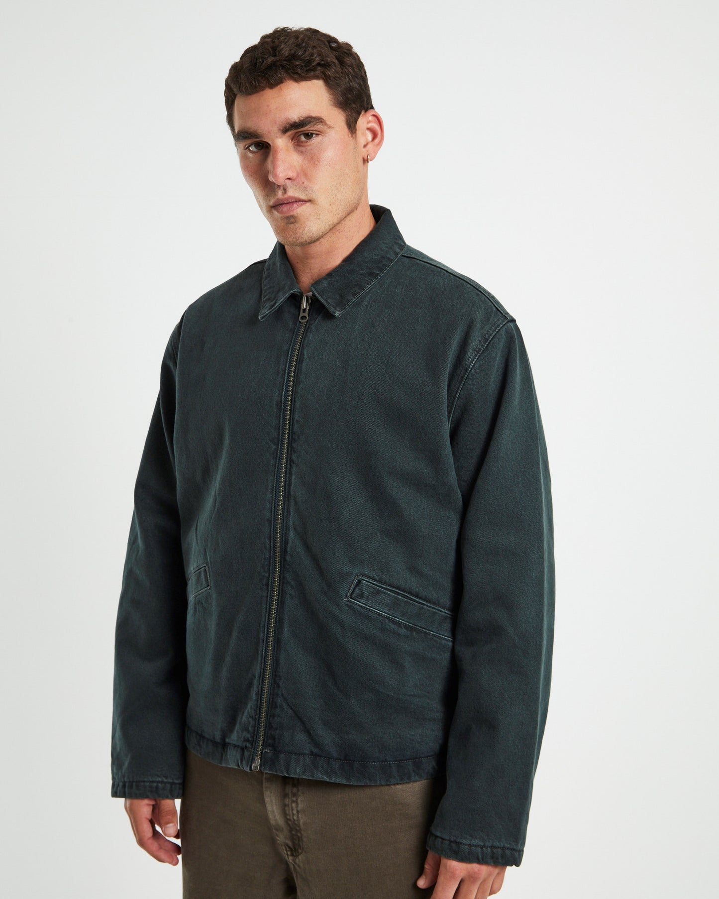 Samo Trucker Jacket Dark Forest Green