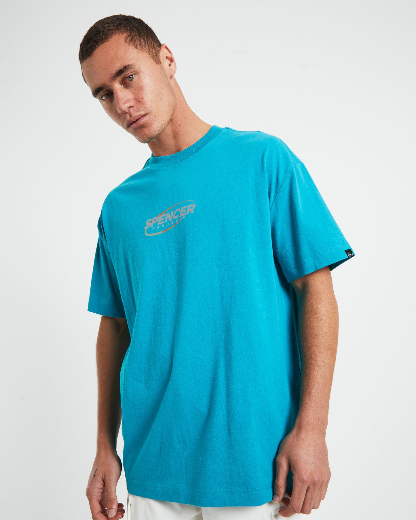 Nitro Short Sleeve T-Shirt in 90s Aqua Blue