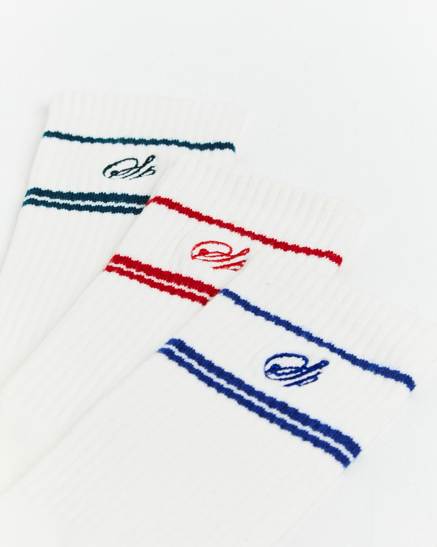 Stripe Socks 3 Pack White