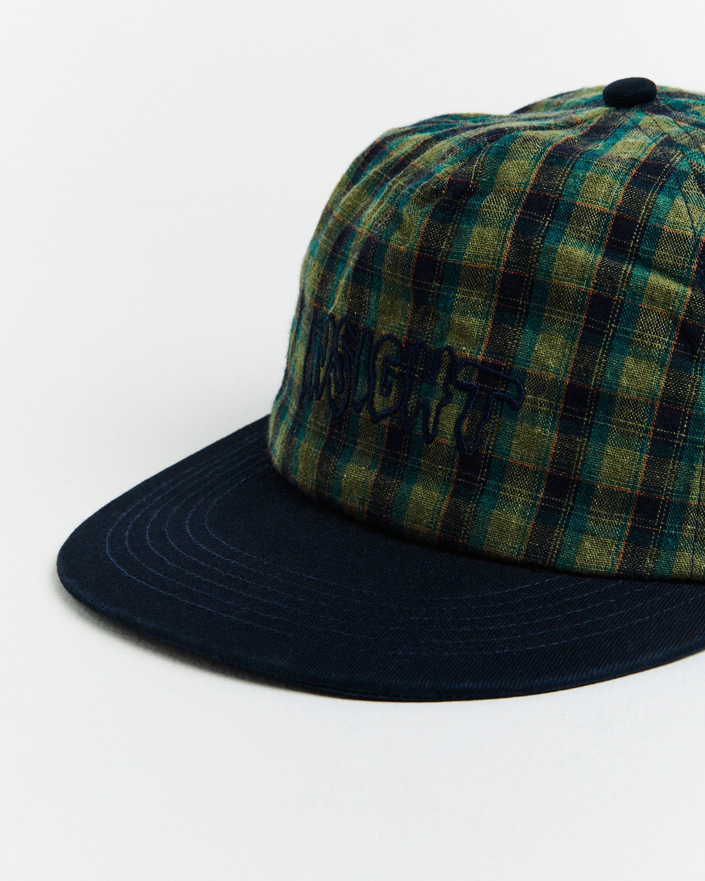 Dudley Check Cap Green