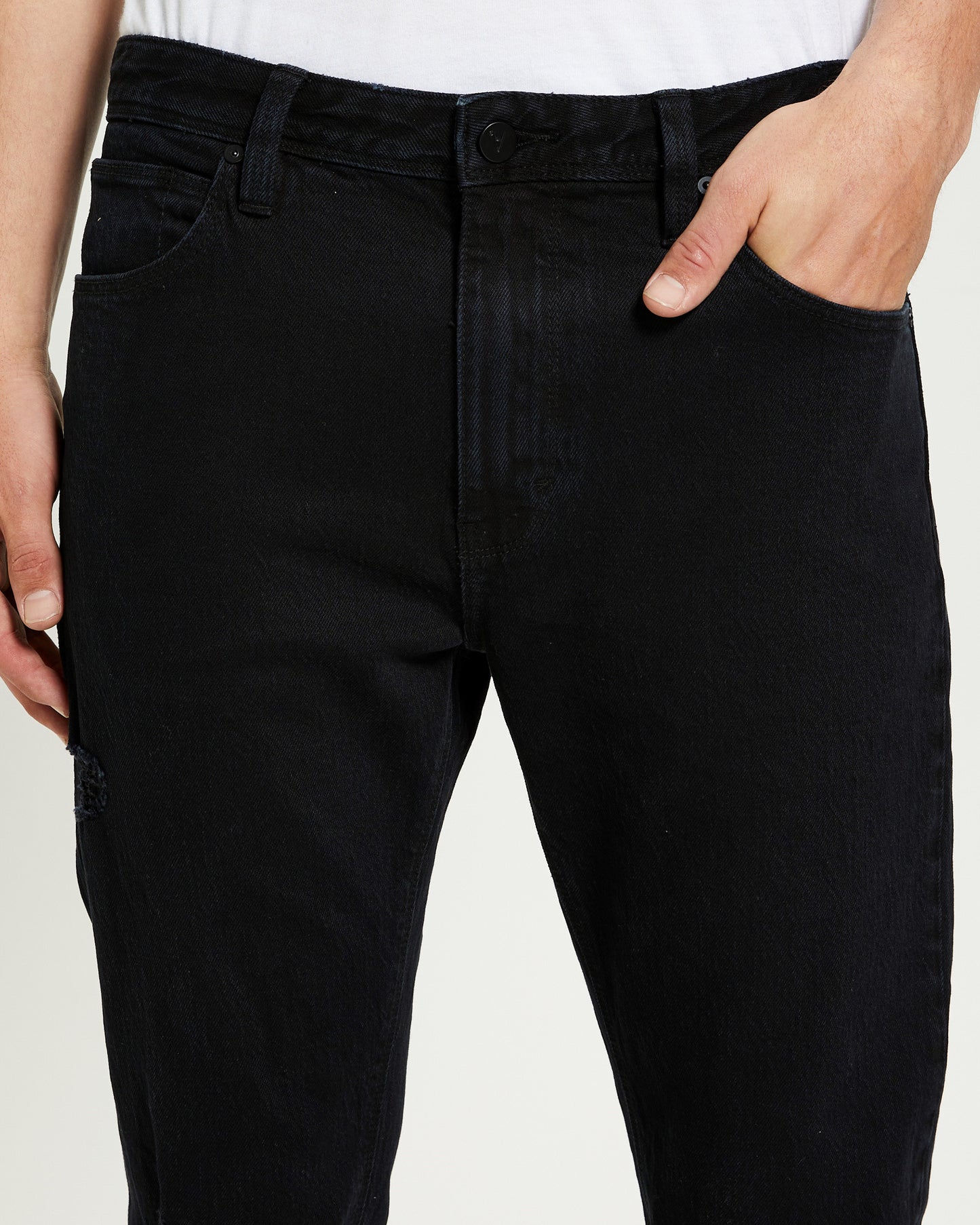 A Dropped Slim Denim Jeans Mamba Rip