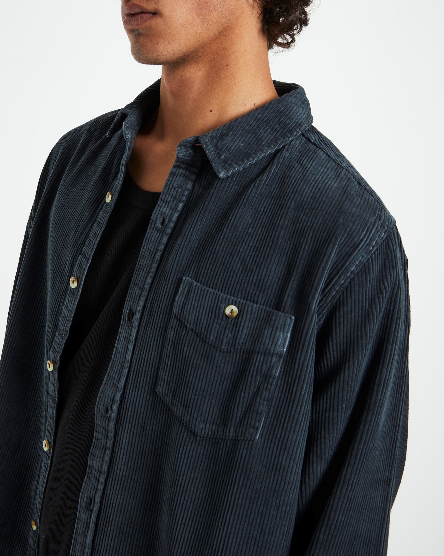 Men At Work Fat Cord Long Sleeve Shirt