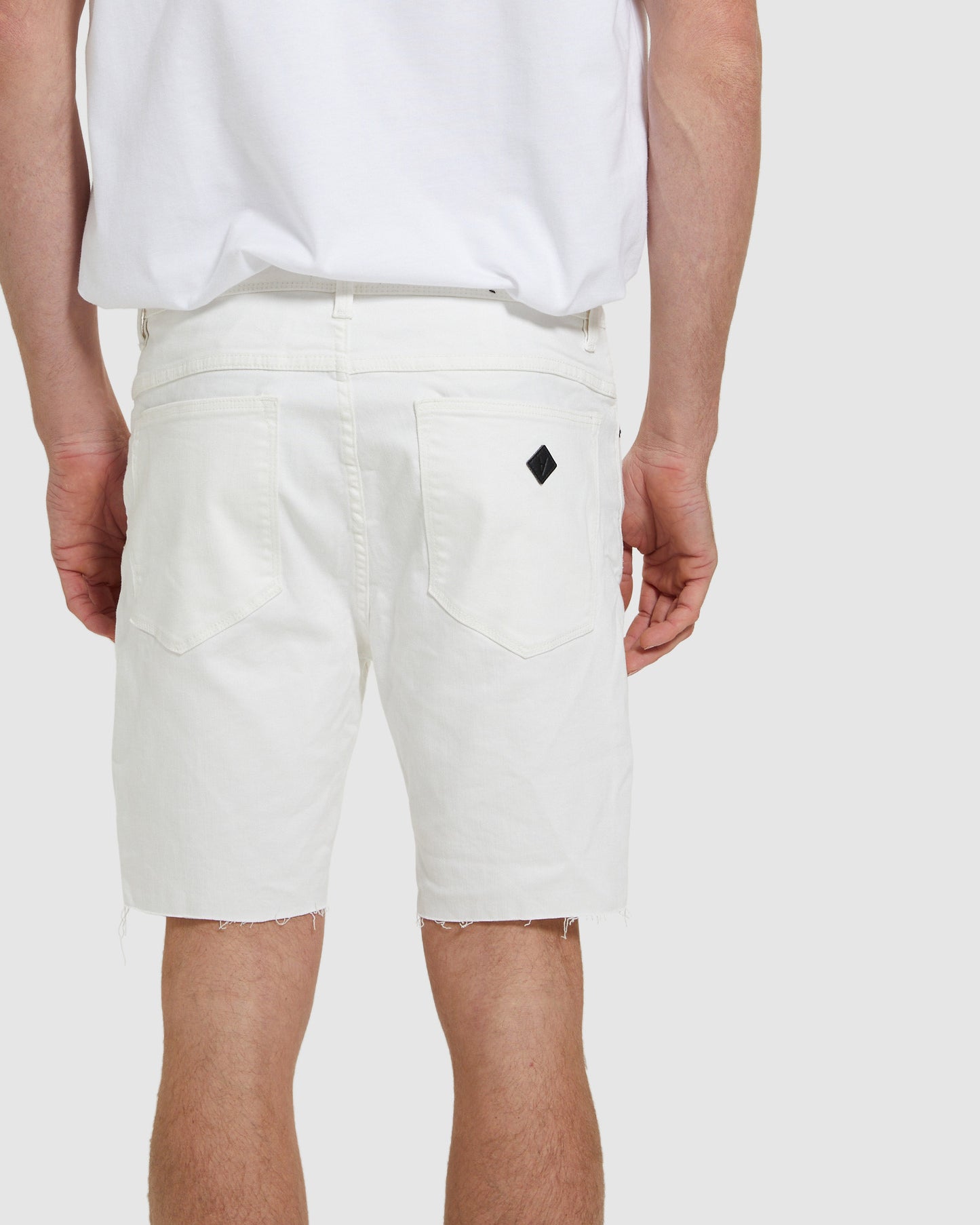 A Dropped Skinny Denim Shorts