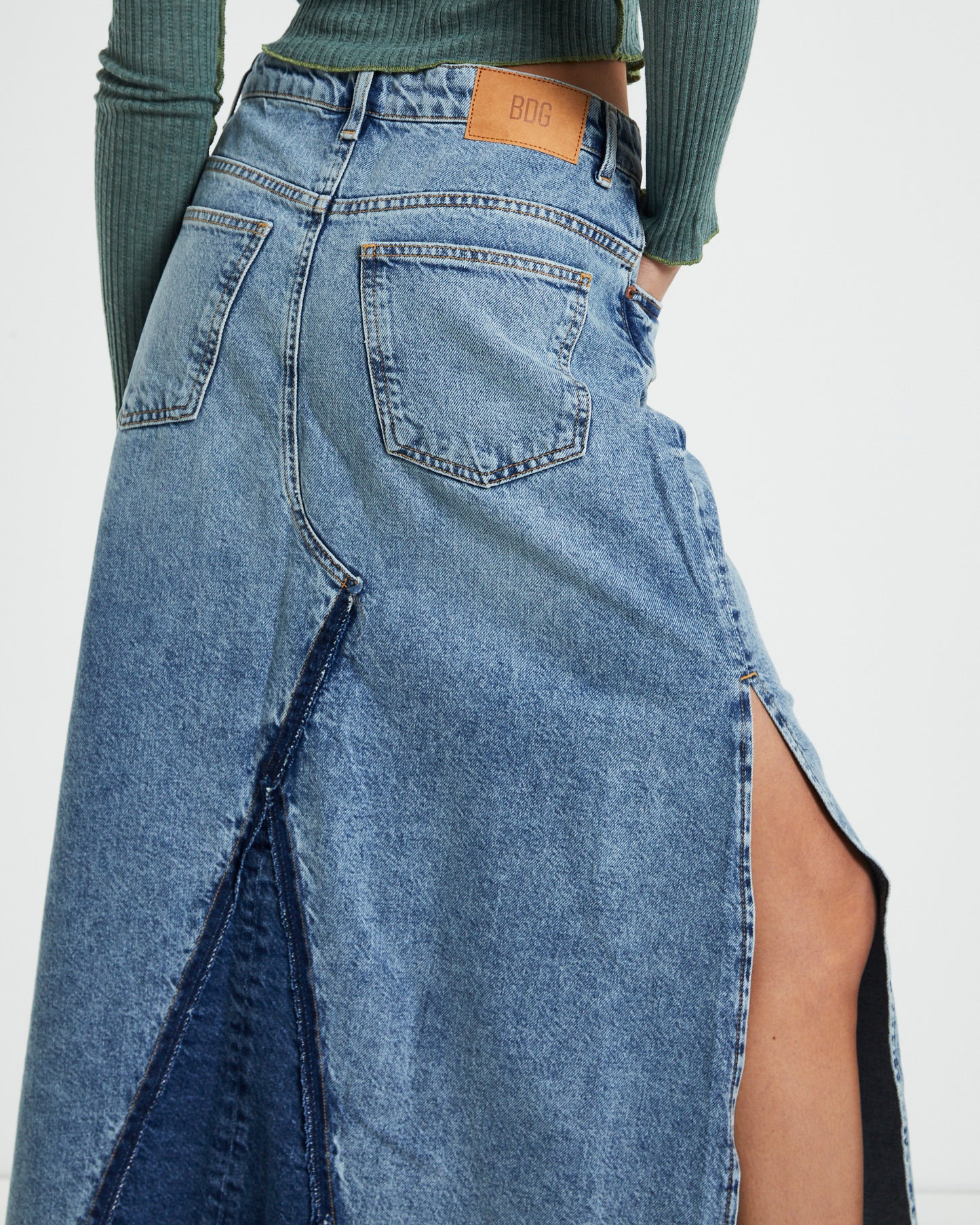 BDG Denim Midi Skirt in