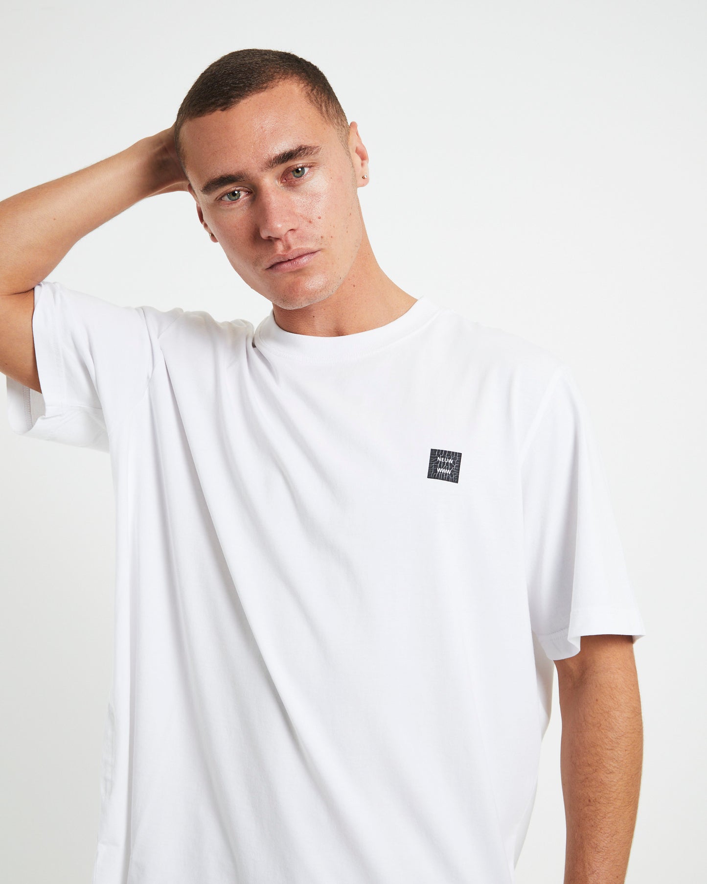 Samo Repair Short Sleeve Logo T-Shirt in White