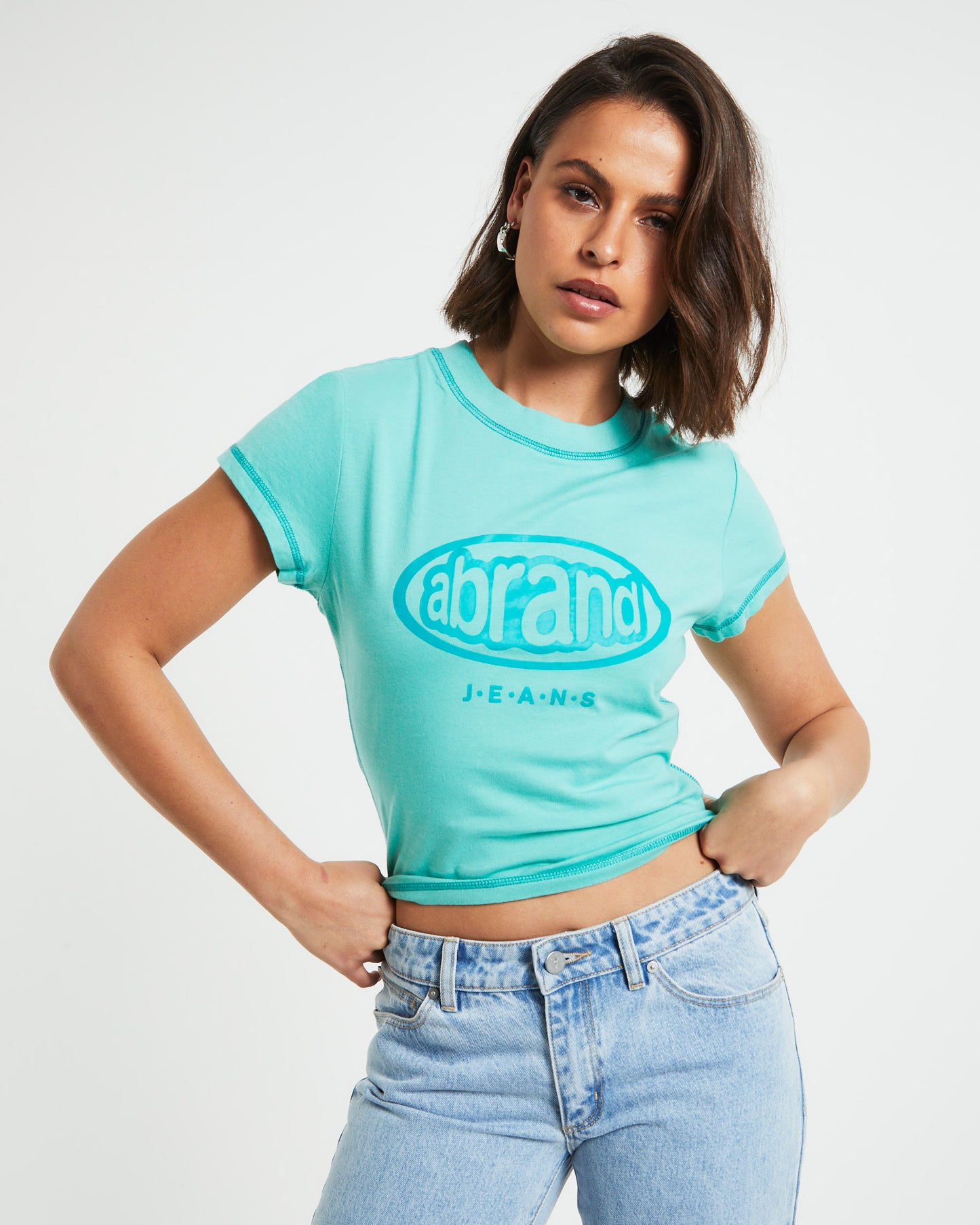 A Baby Tee Fisheye in Jade Green
