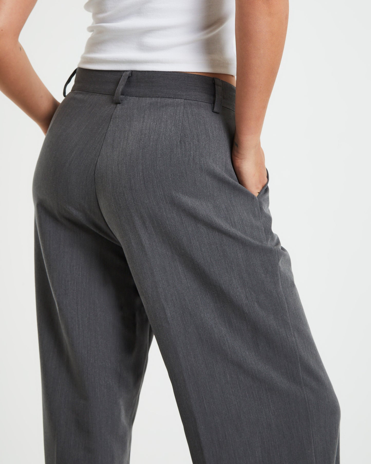 Maeve Wide Leg Pants in Slate Grey