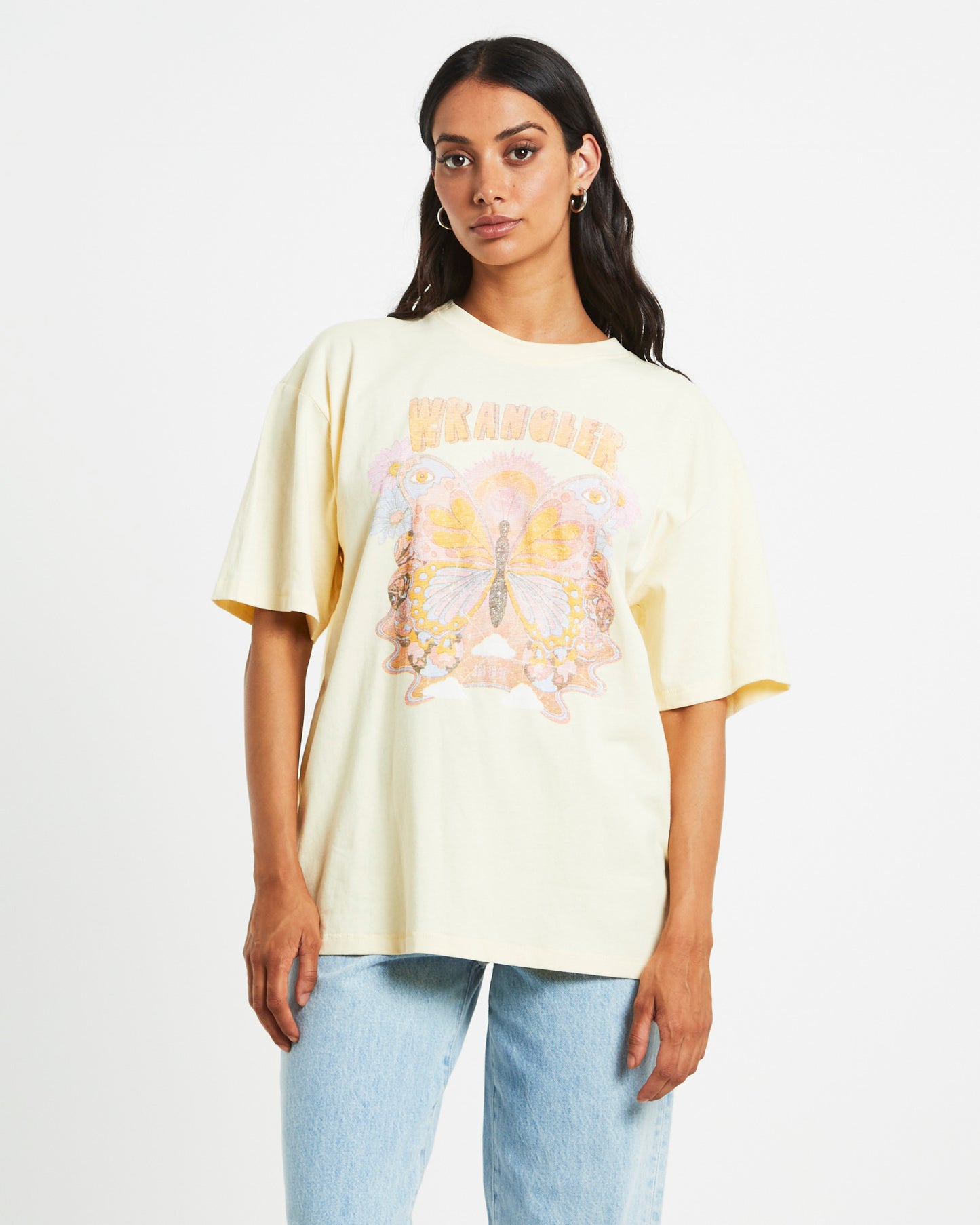 Slouch Short Sleeve T-Shirt in Butterfly Natural