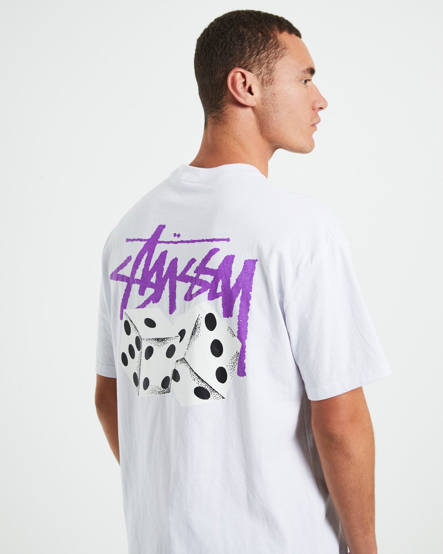 Pair Of Dice Solid Short Sleeve T-Shirt in White