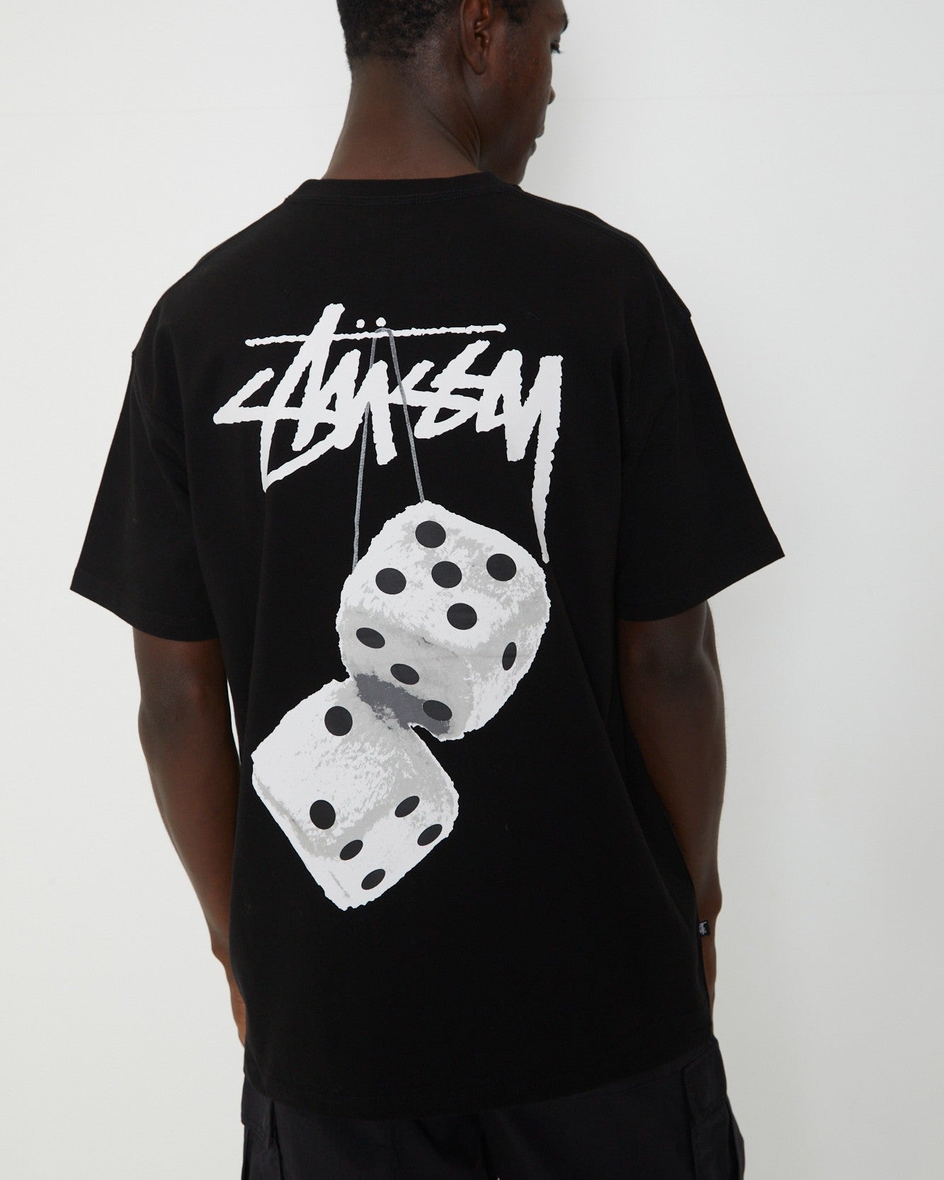 Fuzzy Dice Heavyweight Short Sleeve T-Shirt in Black
