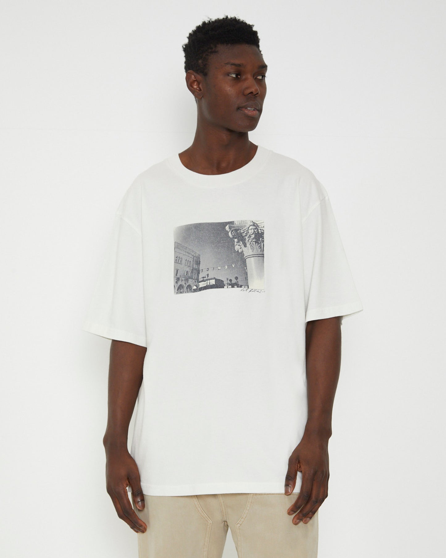 Heavy Venice Short Sleeve T-Shirt in Vintage White