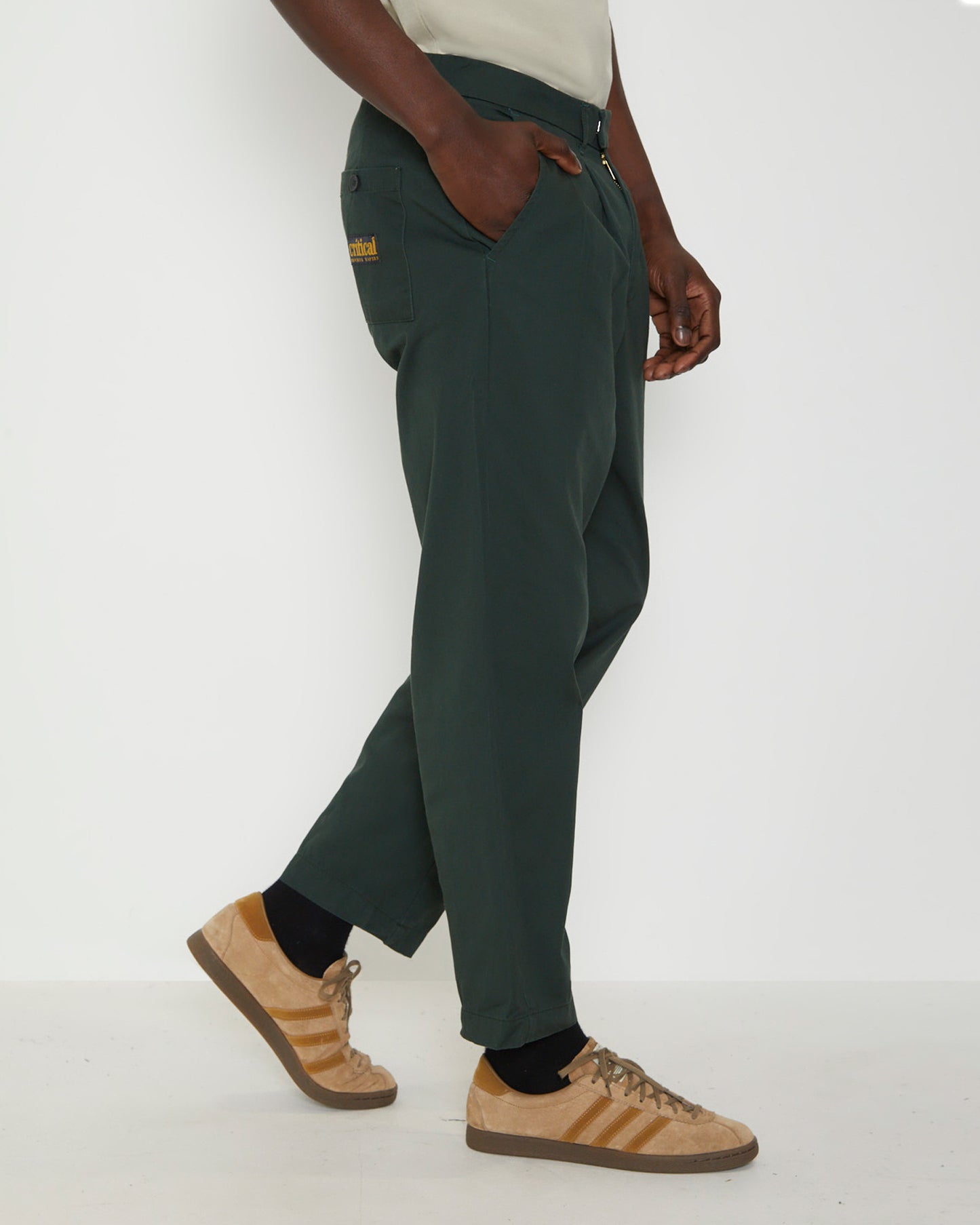 Harro Pleat Pants in Pine Green
