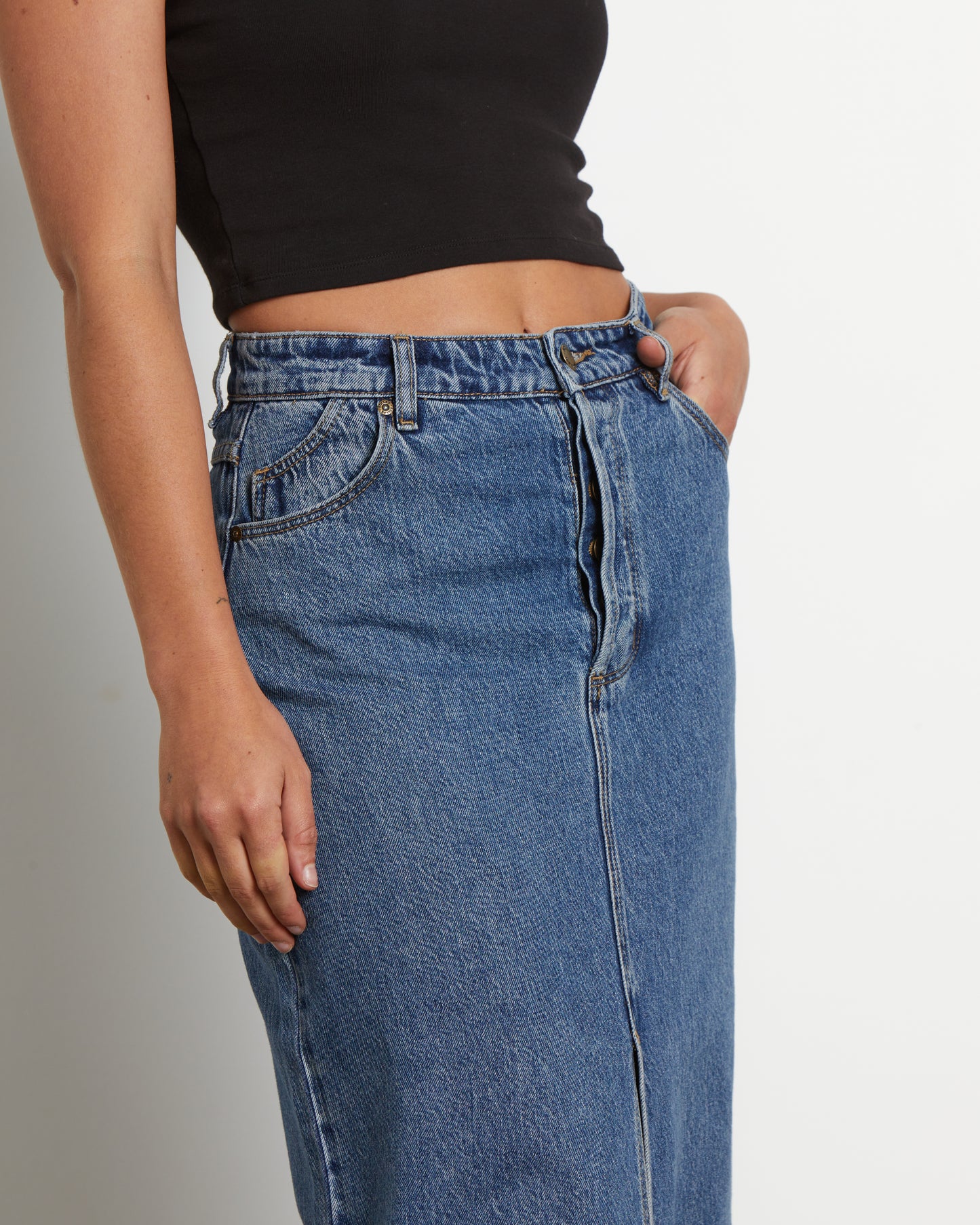 Chicago Midi Denim Skirt