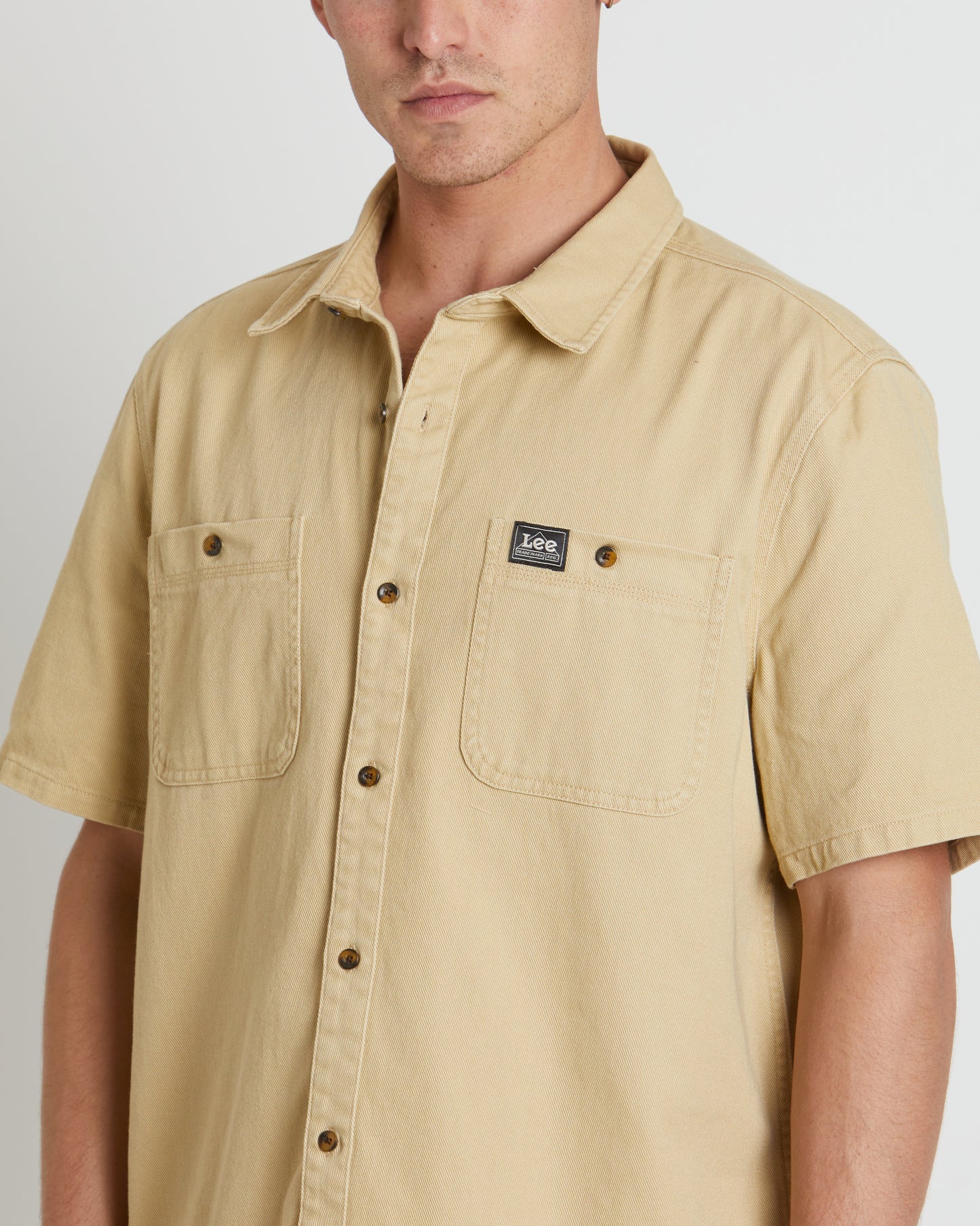 Lee Worker Short Sleeve Shirt in Union Stone
