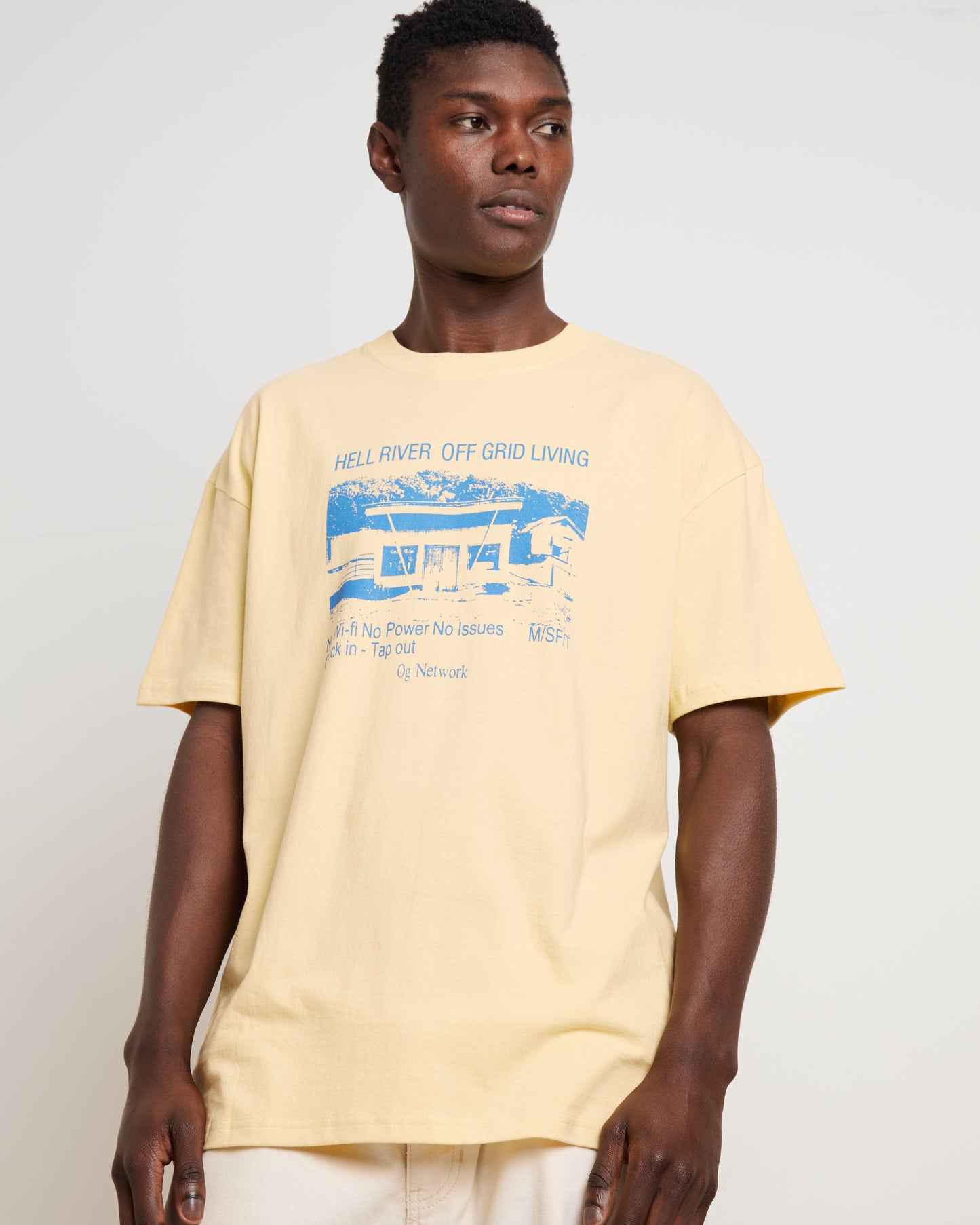 Gone Moody 50-50 AAA Short Sleeve T-Shirt in Solid Butter Yellow