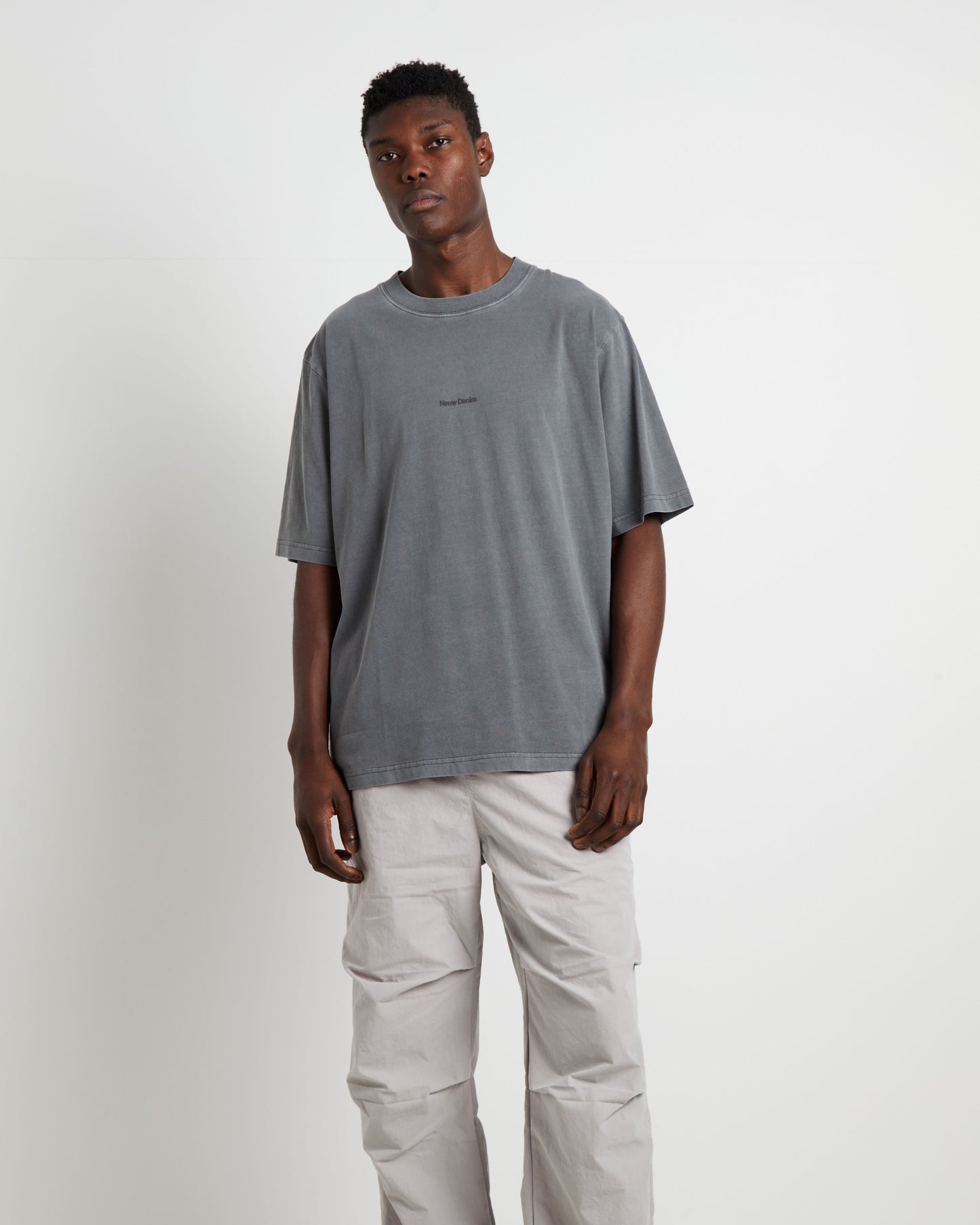 Samo Neuw Denim Logo T-Shirt in Graphite