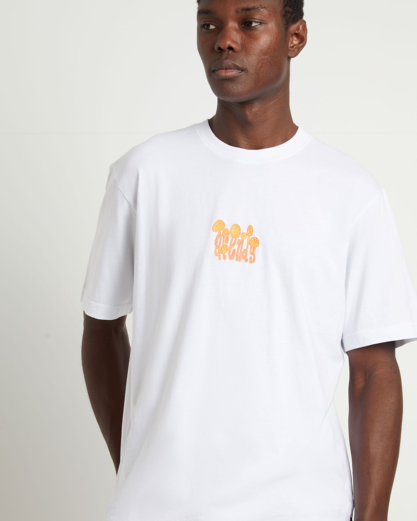 Psychedelic Retro Fit Short Sleeve T-Shirt in White