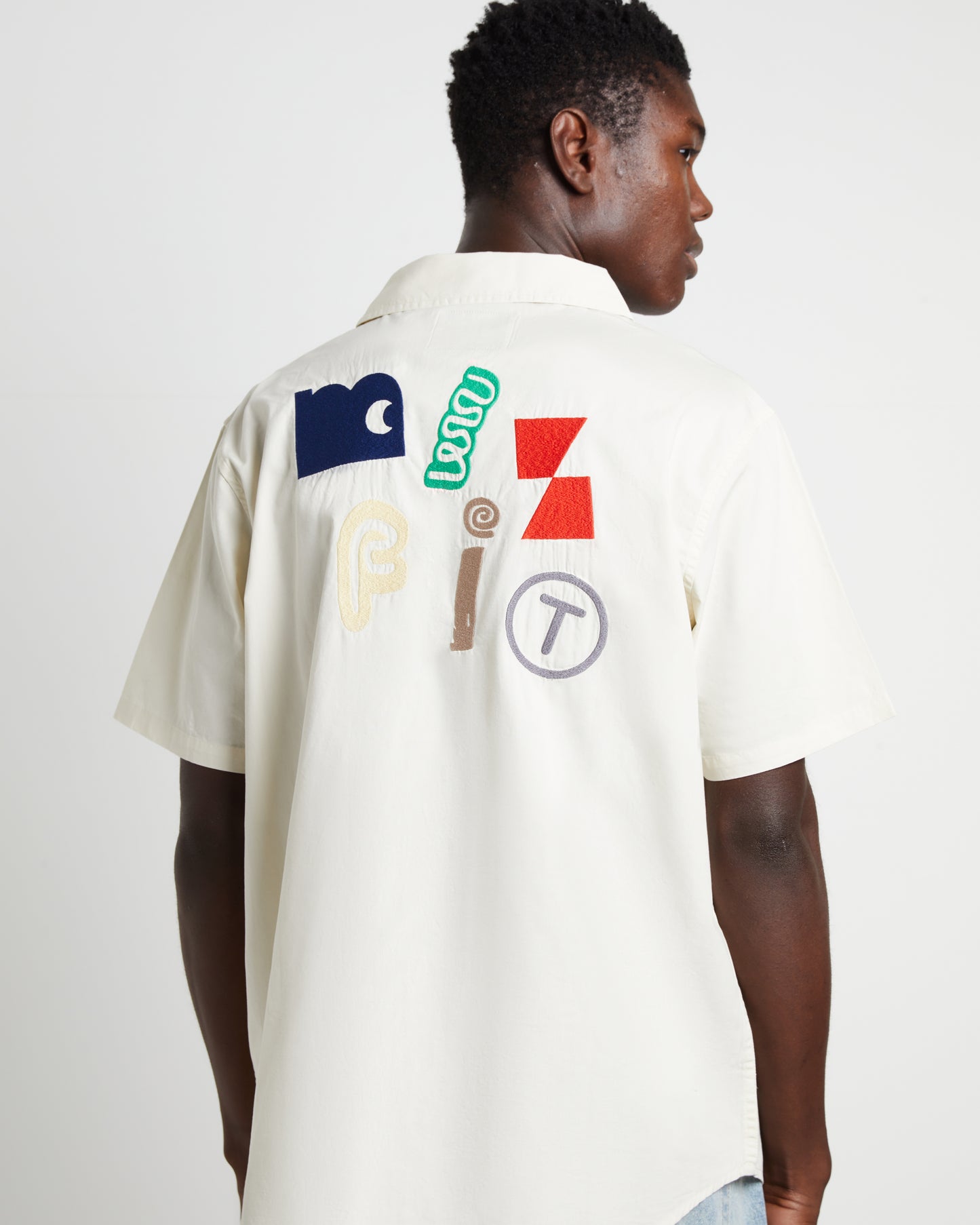 Affluent Spice Short Sleeve Shirt in Thrift White