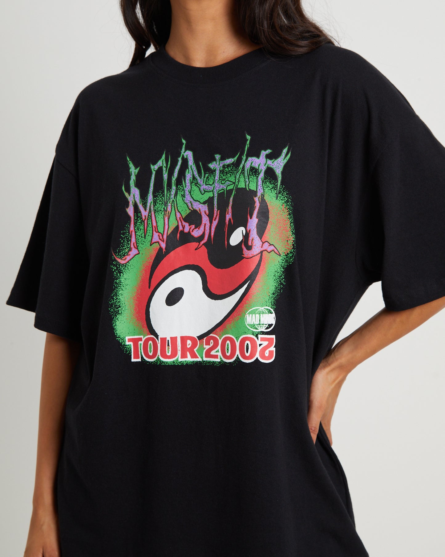 Too Wrist Oversized T-Shirt in Black