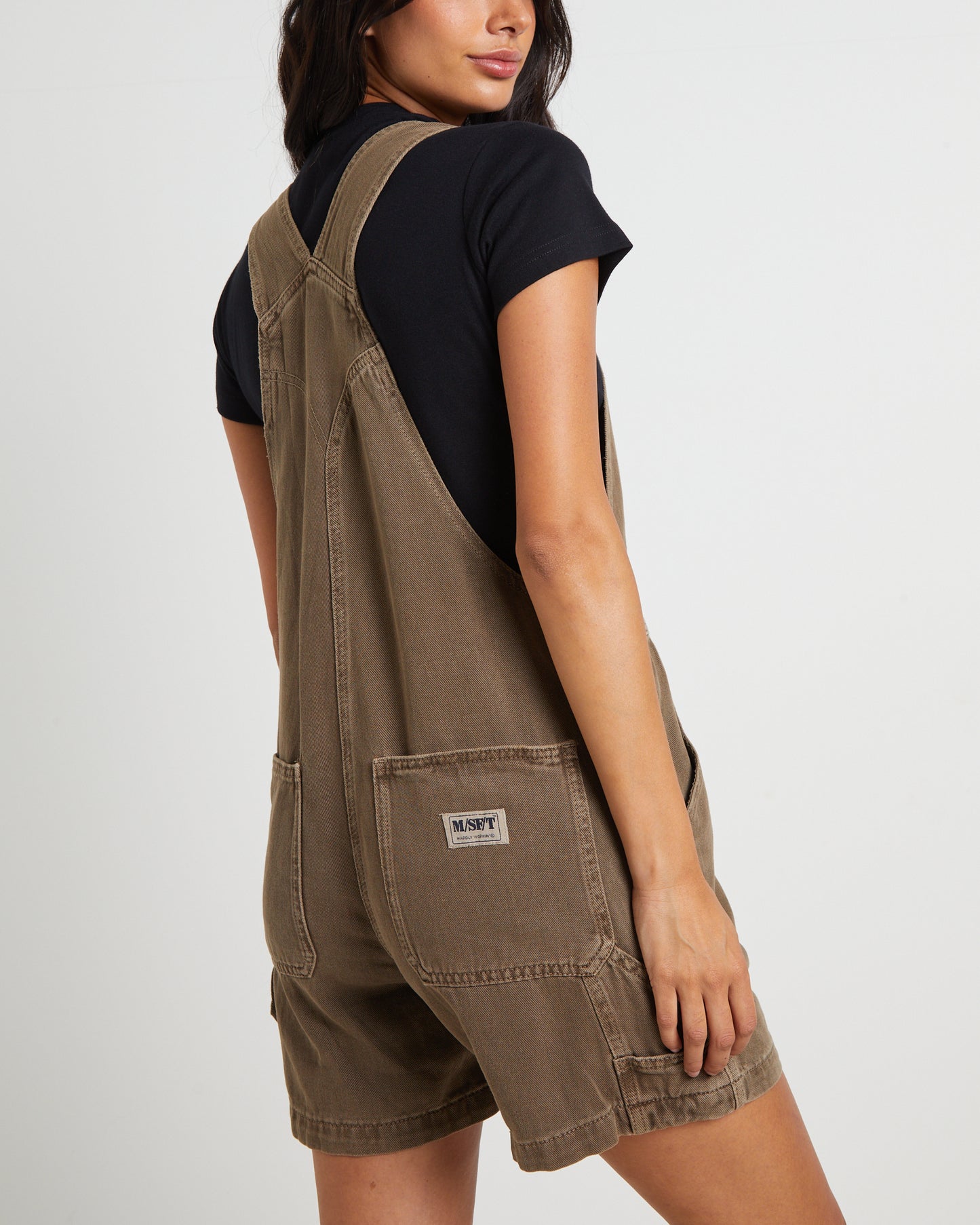 Heavenly People Short Overalls in Chocolate
