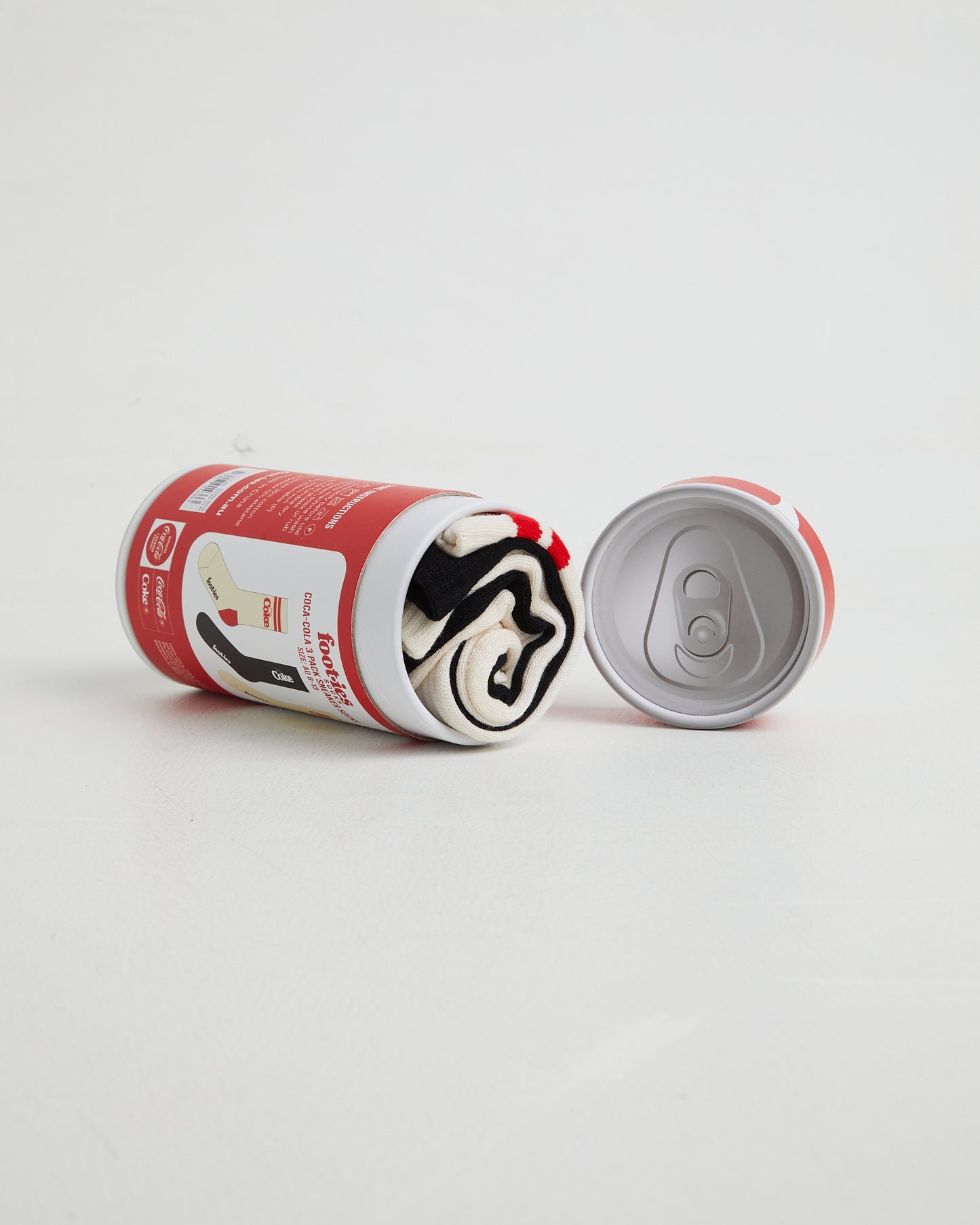 Coke Retro Sneaker Socks 3 Pack Gift Can