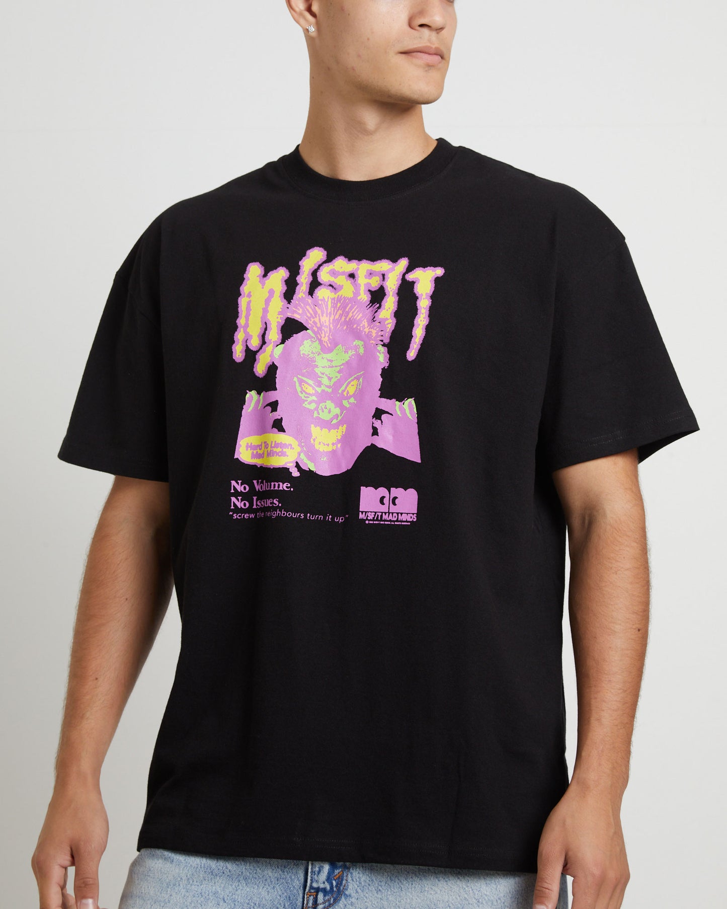 New Issues 50-50 Short Sleeve T-Shirt in Washed Black
