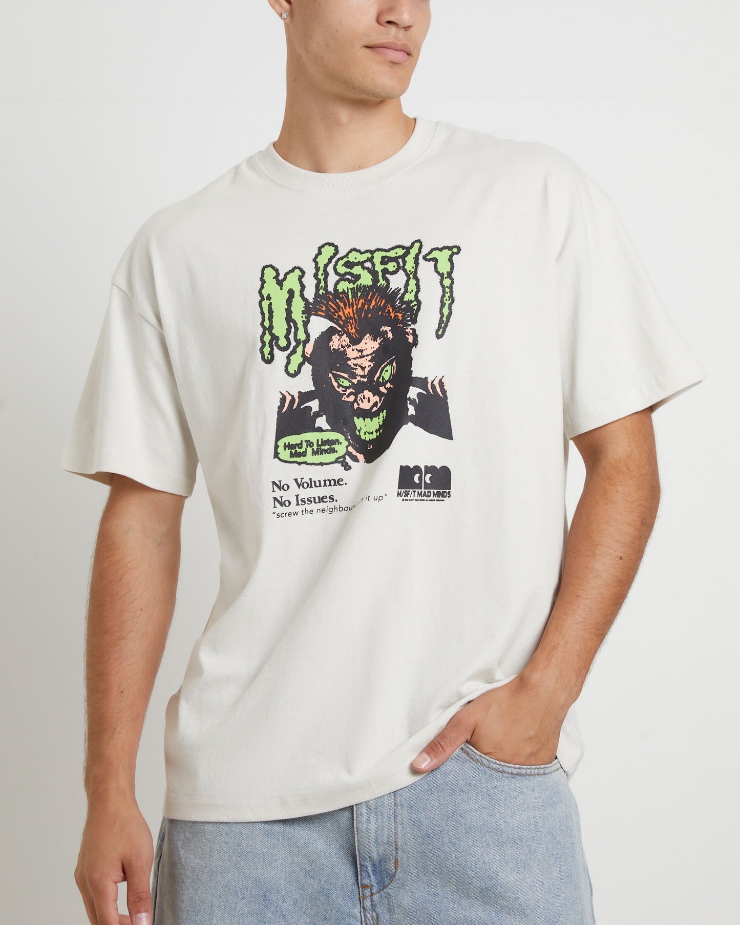 New Issues 50-50 Short Sleeve T-Shirt in Thrift White