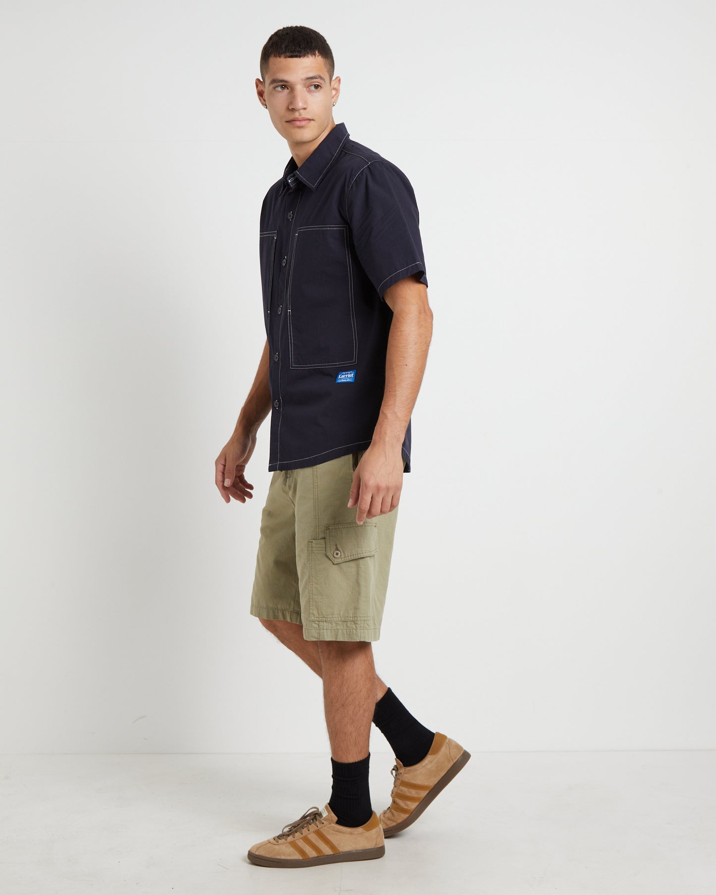 Cliff Short Sleeve Shirt in Navy