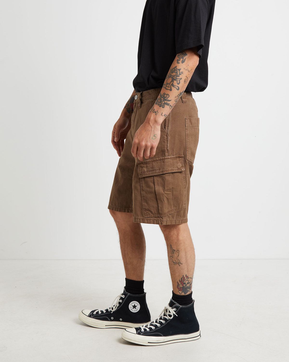 95 Cargo Baggy Shorts in Brown Stone BROWN