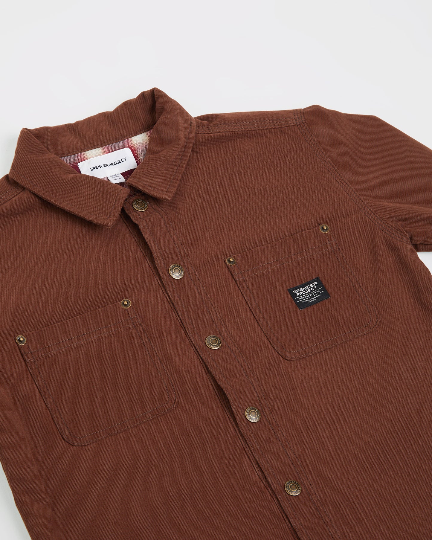 Teen Boys Newcastle Long Sleeve Shacket in Brown