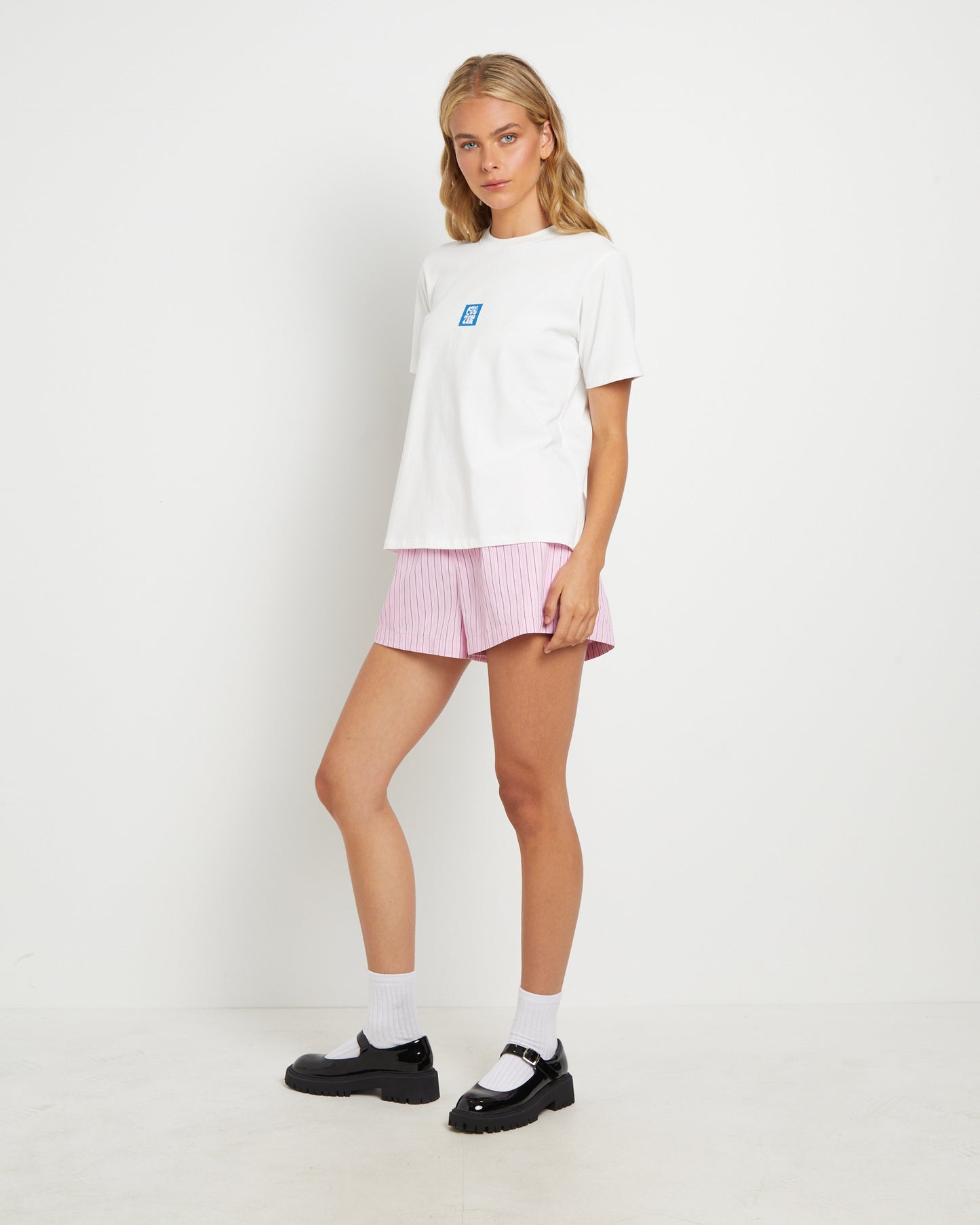 Fleur Short Sleeve T-Shirt in White