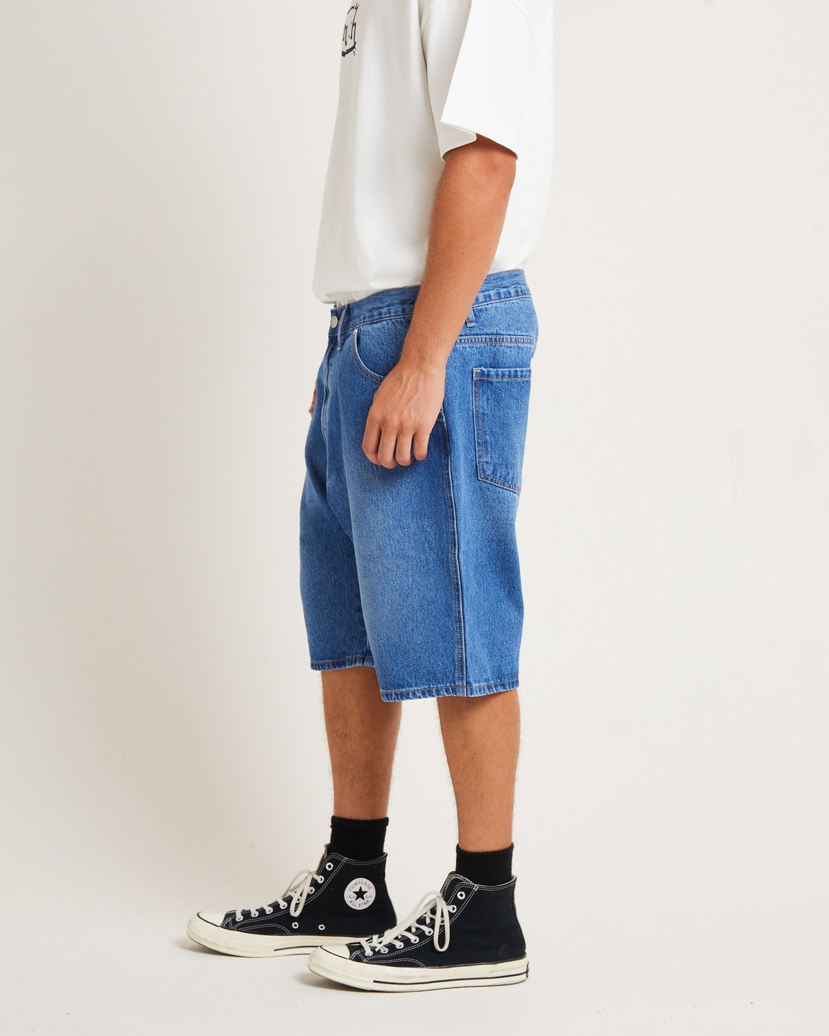 Mens Denim Jorts in Blue BLUE