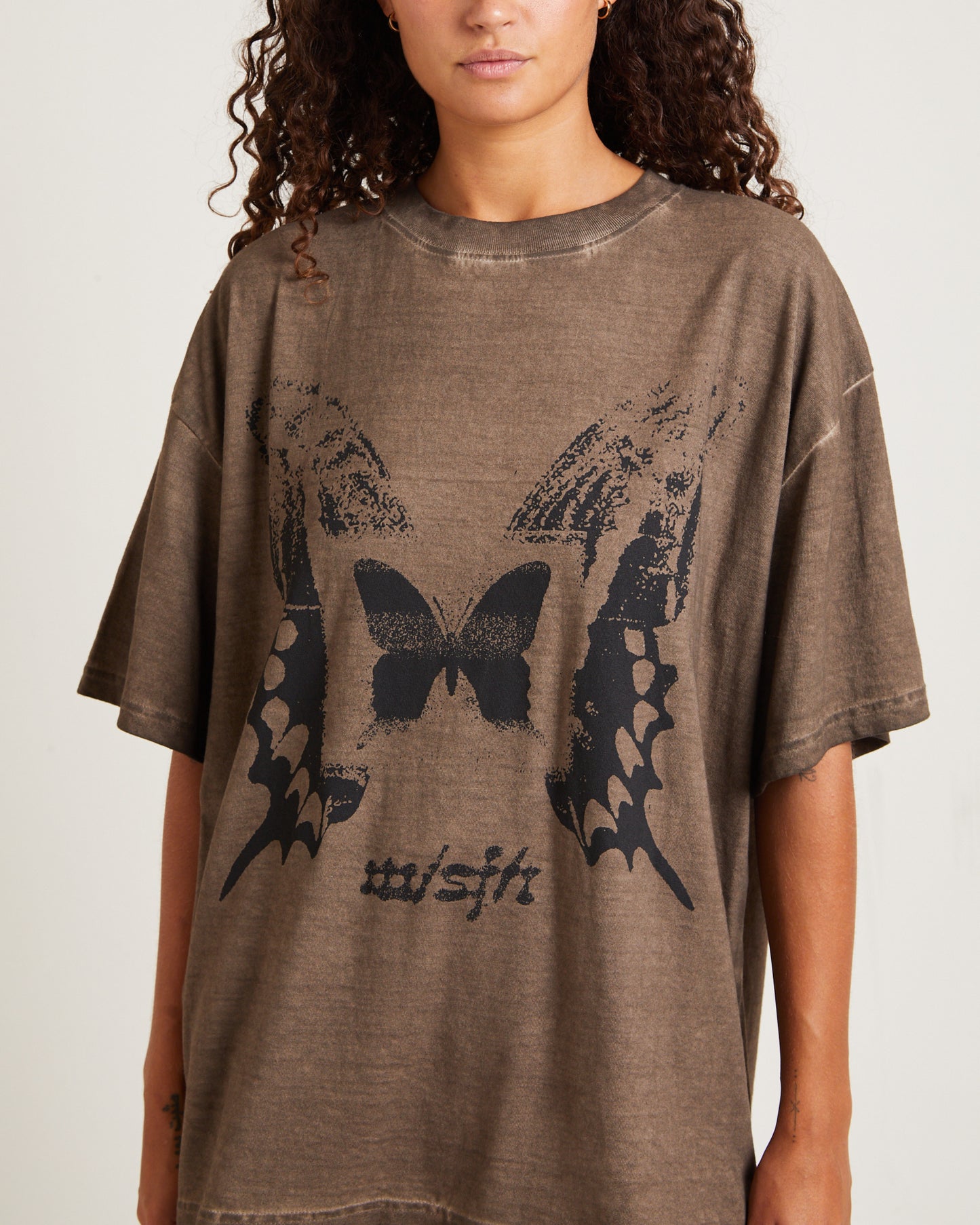Dream Less Oversized Tee Chocolate