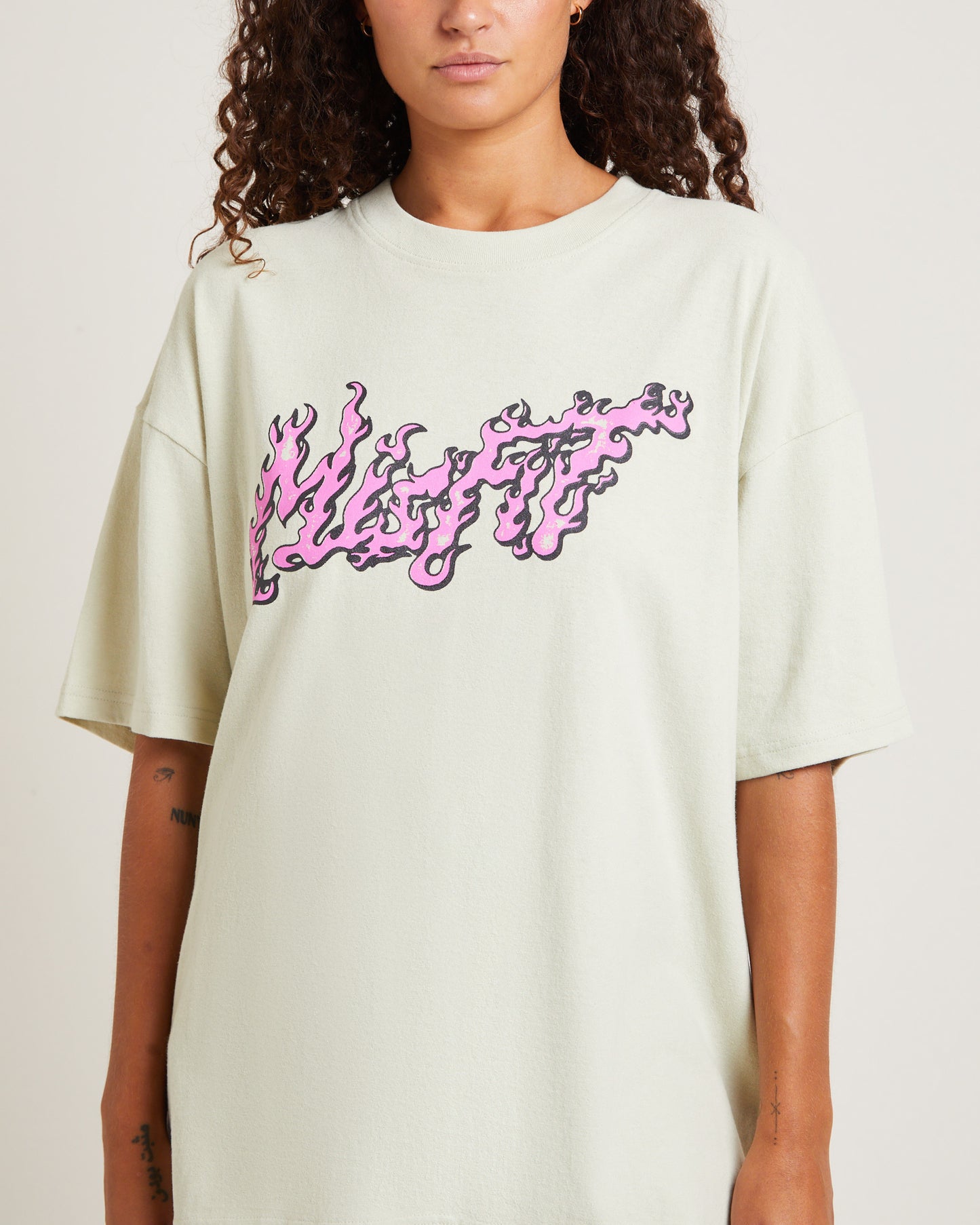 Sleeping Cells Oversized Tee Thrift White