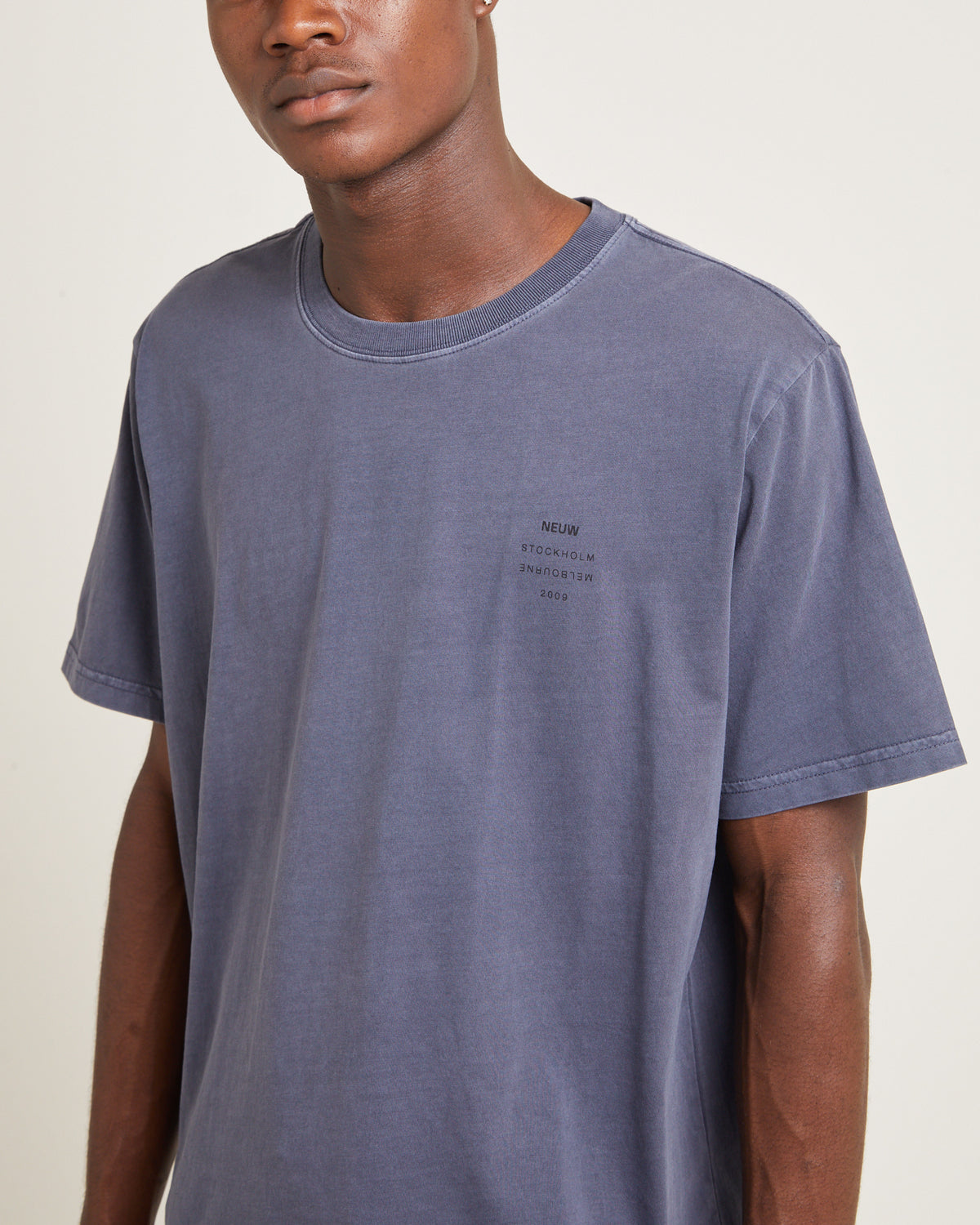 Organic Neuw Band Short Sleeve T-Shirt Grey SLATE
