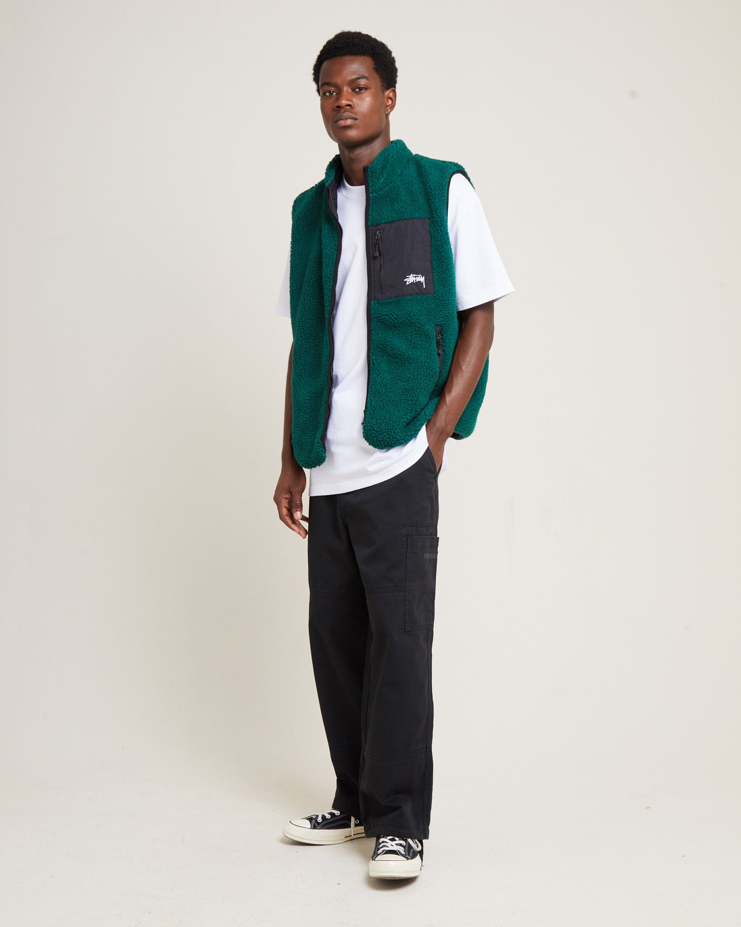 Sherpa Reversible Vest Teal