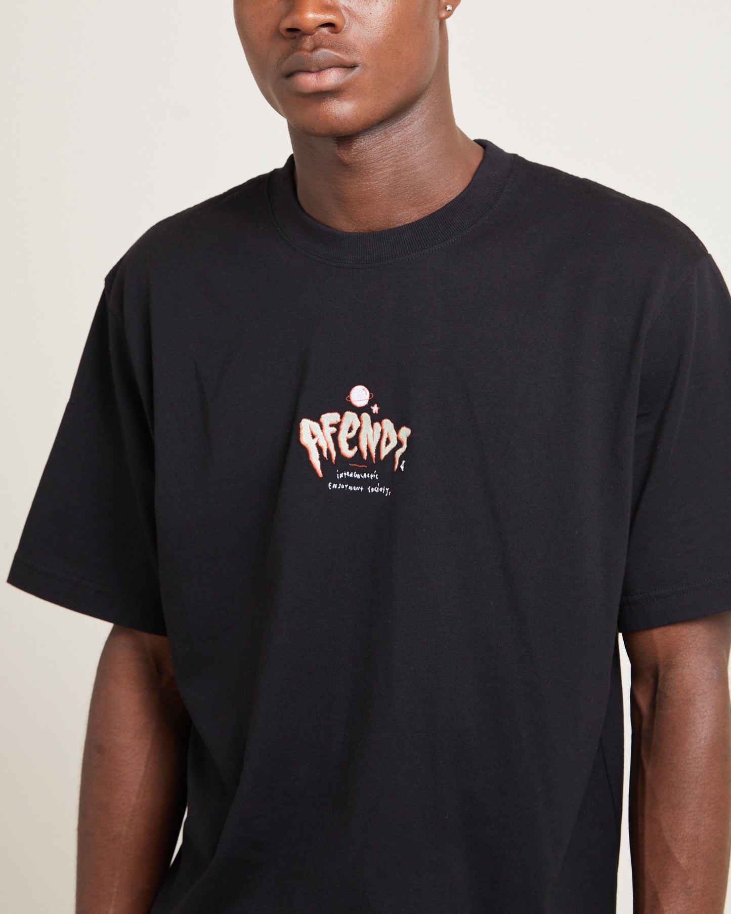Enjoyment Recycled Retro Fit Short Sleeve T-Shirt Black