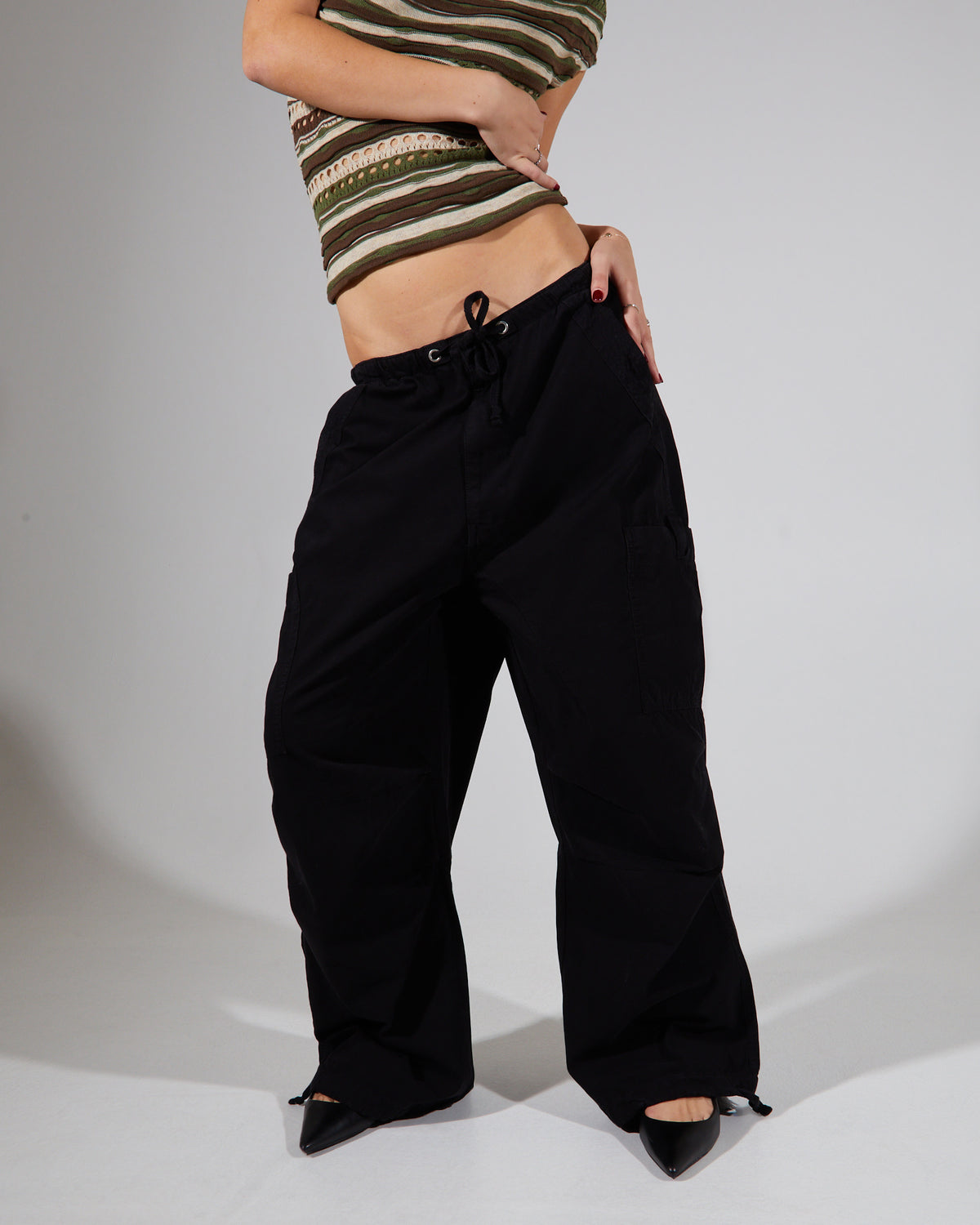 Parachute Cargo Pants Black BLACK
