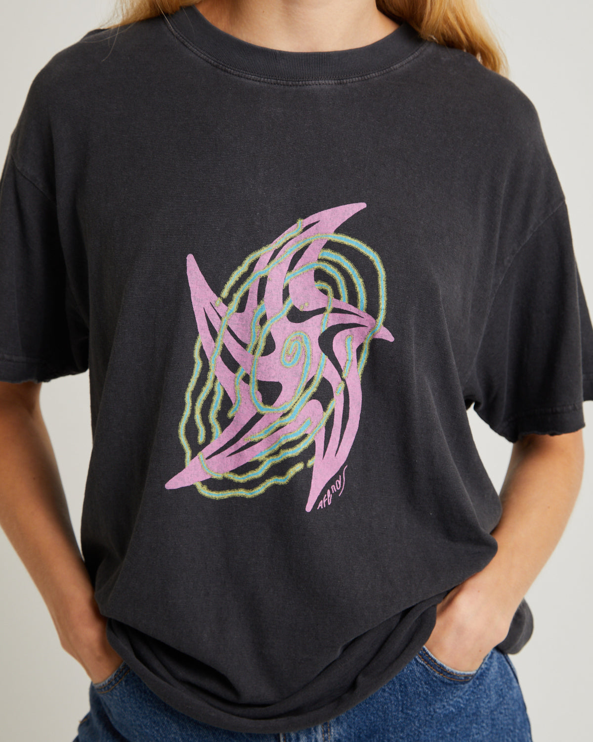 Gravity Hemp Oversized Tee Stone Black STONE BLACK
