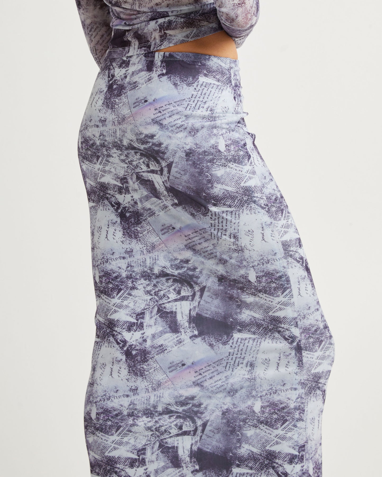 Hazy Mech Midi Skirt