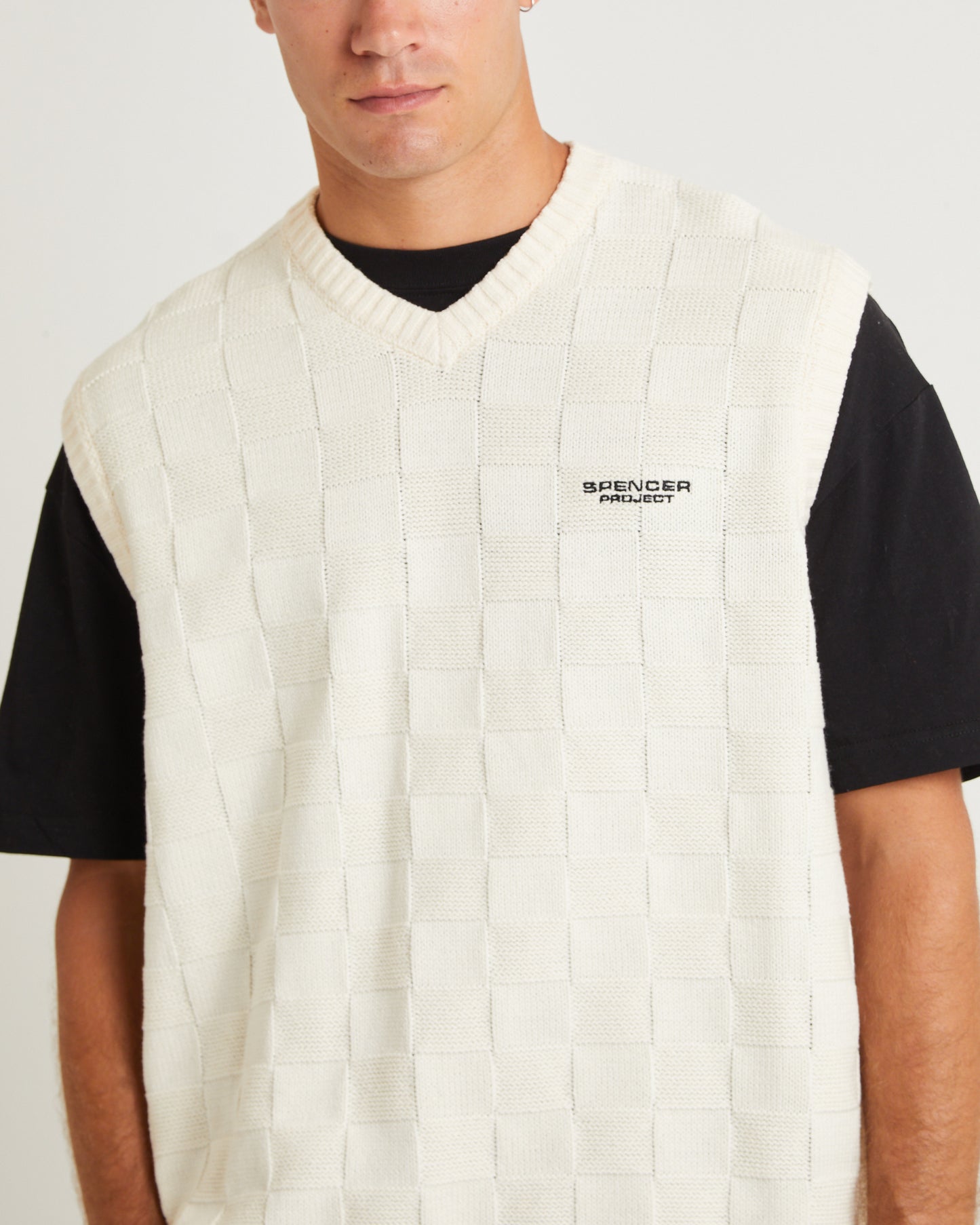 Check Knit Vest