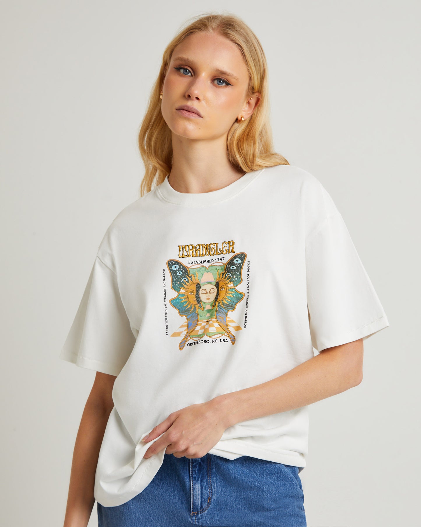 Solar Wings Slouch Tee Vintage White