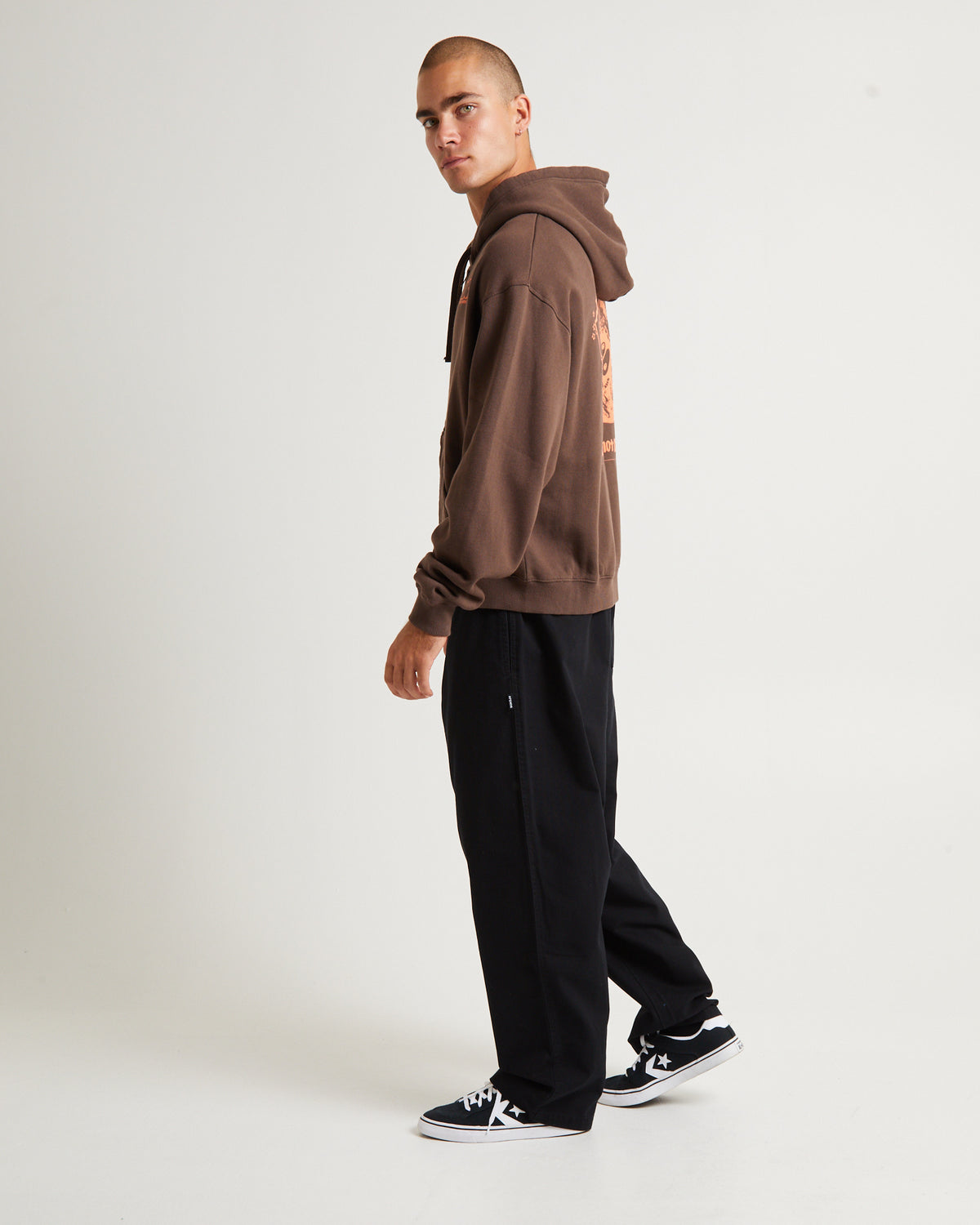 Cosmic Life Recycled Zip Hoodie Coffee COFFEE