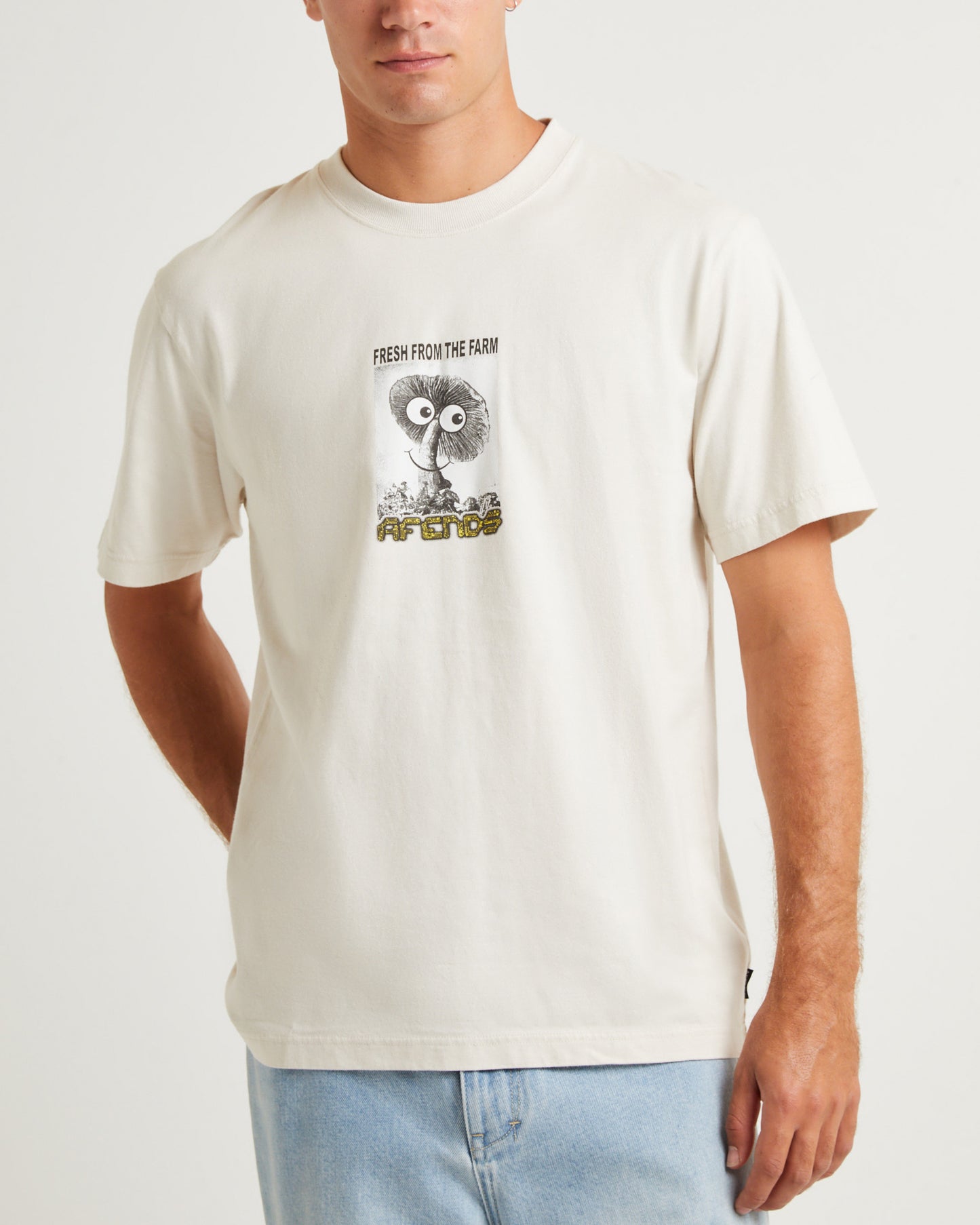 Farm Fresh Recycled Retro Fit T-Shirt Moonbeam