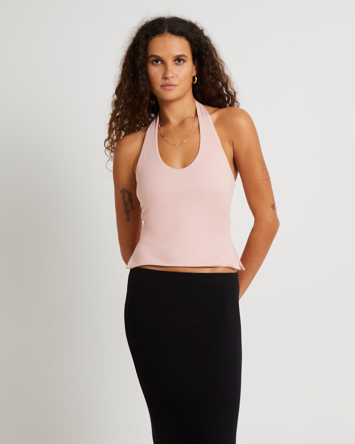 Tara Slinky Halter Top BALLET PINK
