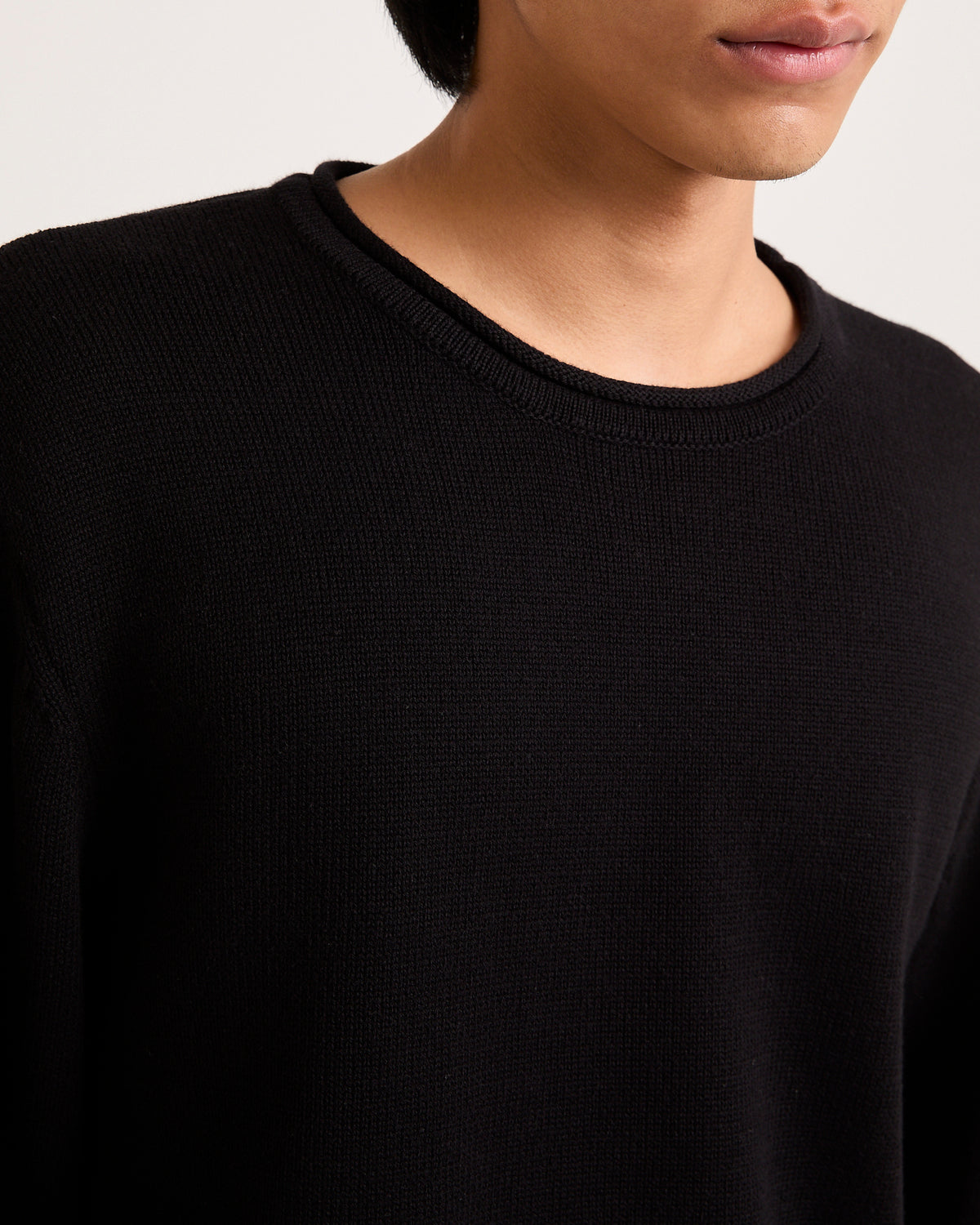 Scotts Long Sleeve Knit Jumper BLACK