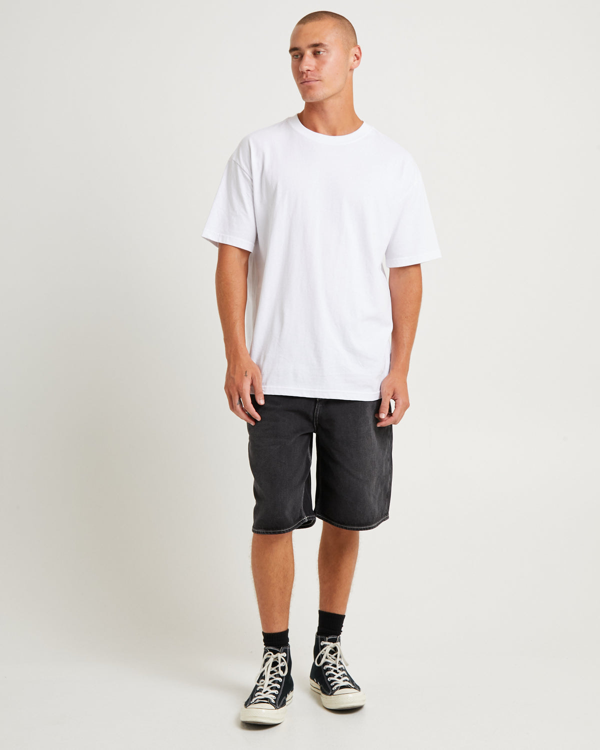 L-Five Biggie Denim Shorts Tune TUNE BLACK